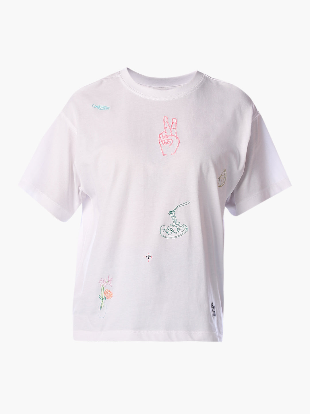 White Printed Organic Cotton T-shirt