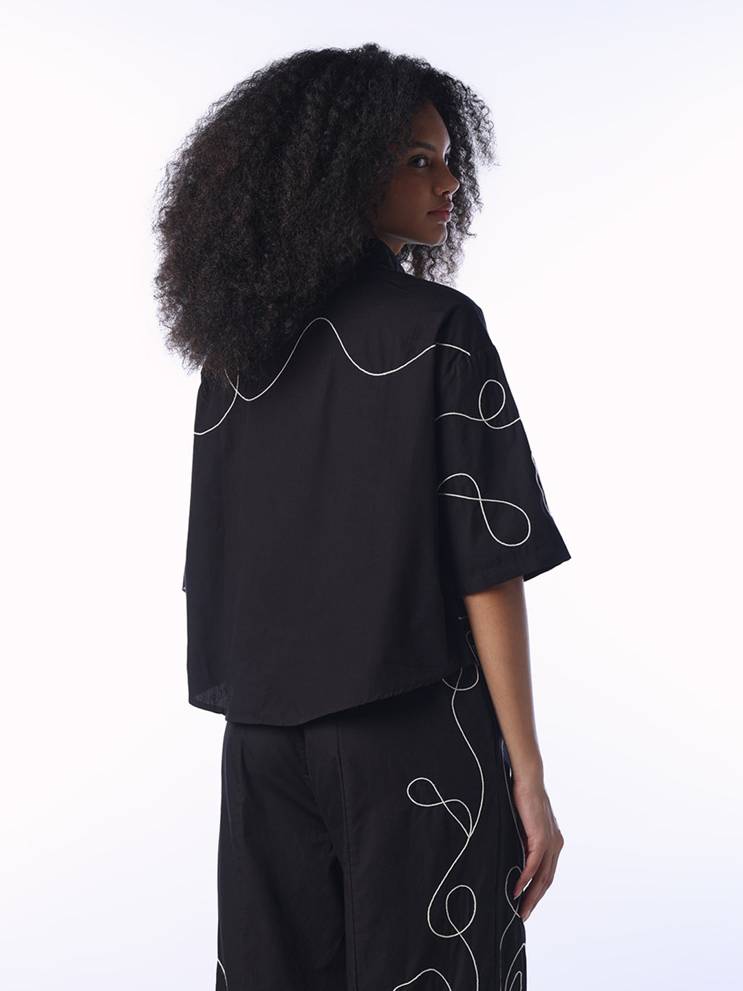 Abstract Print Oversized Shirt