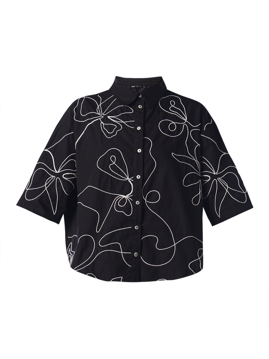 Abstract Print Oversized Shirt