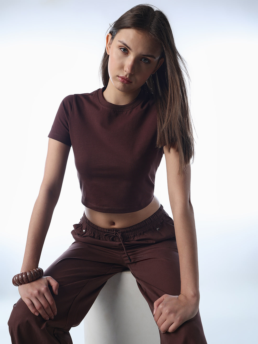 Basic Snug Cropped T-Shirt