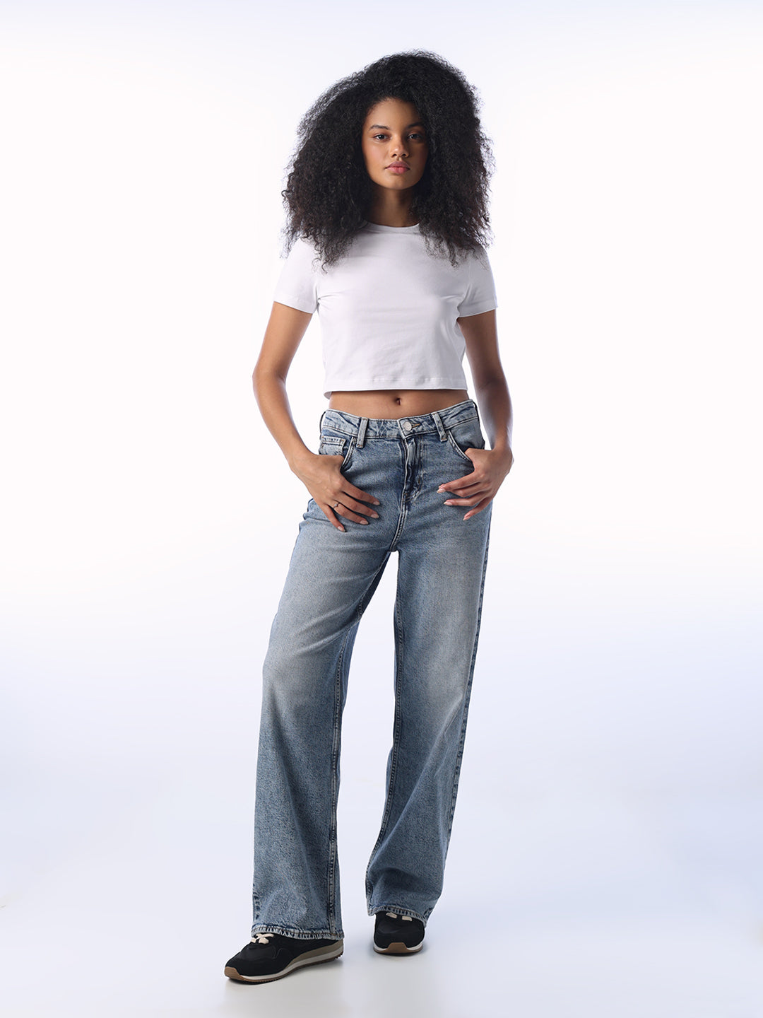Cropped Snug T-shirt - White