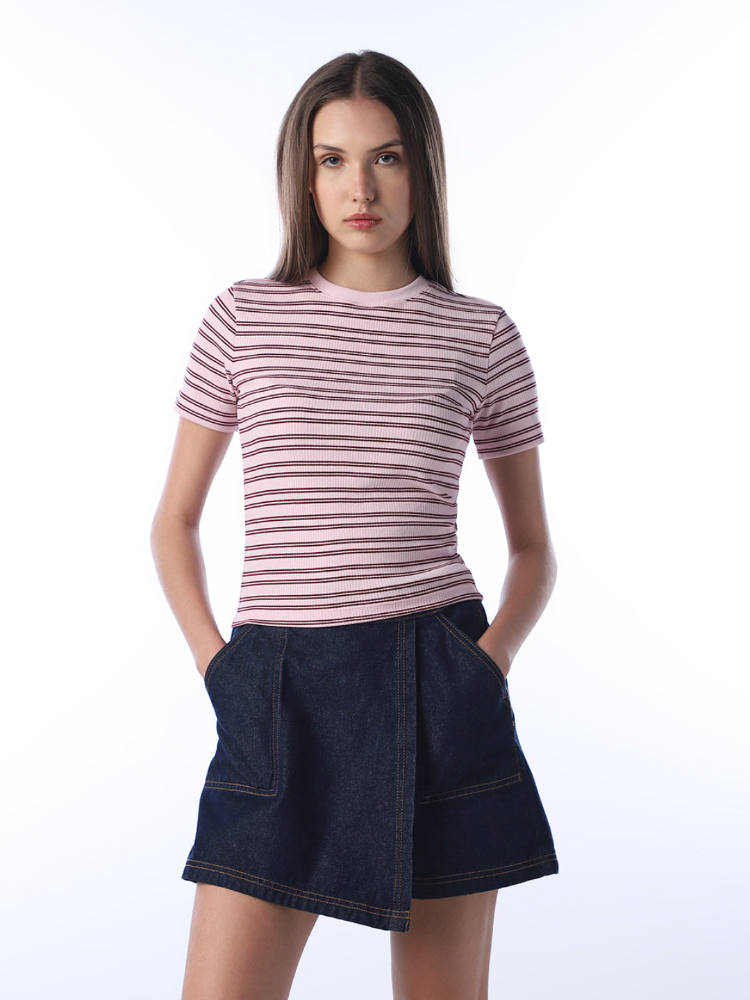 Ribbed Striped T-shirt