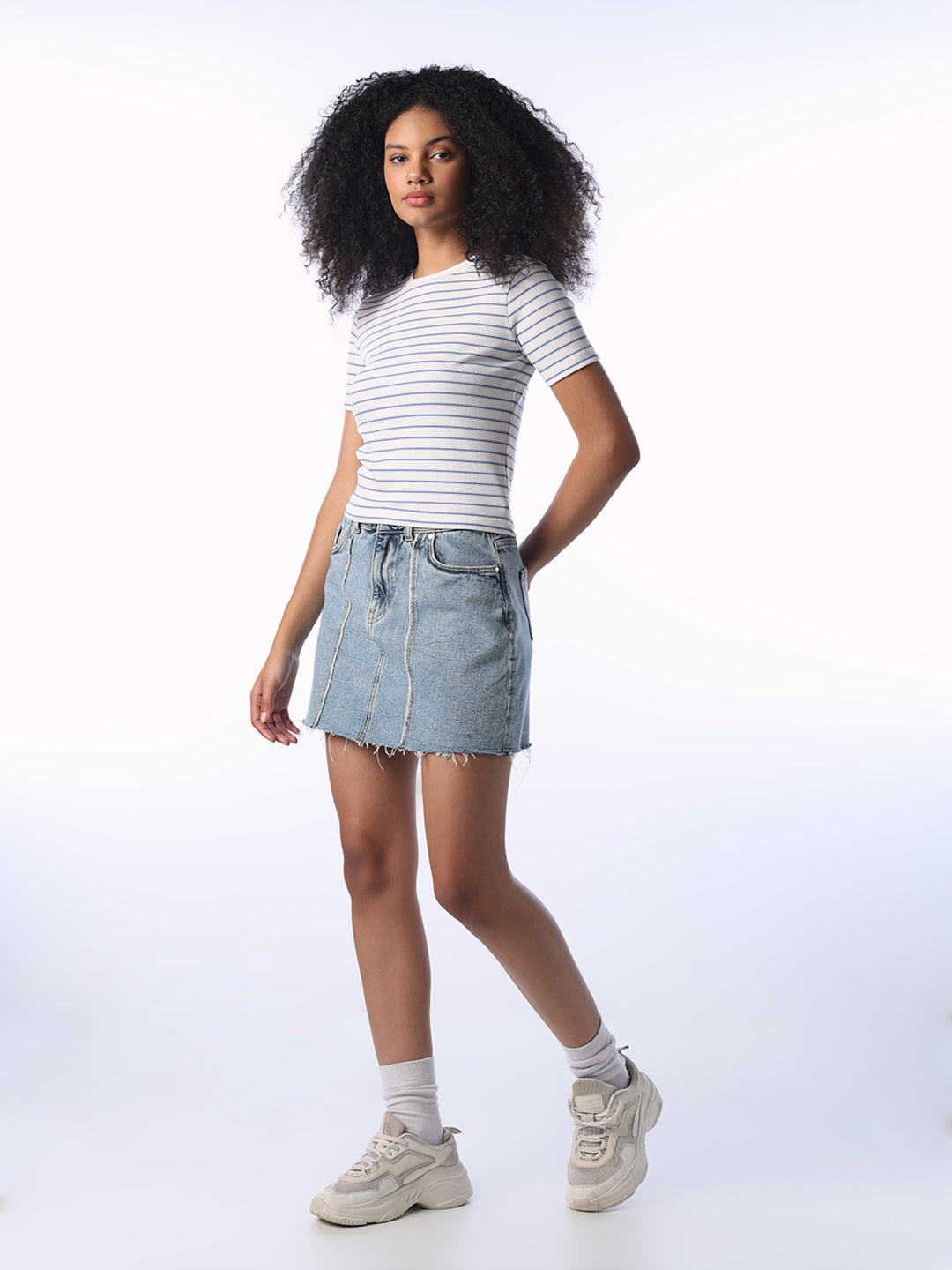 White Striped T-shirt