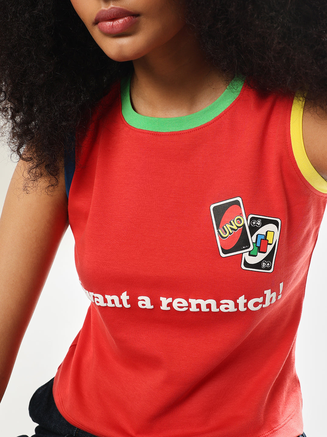 UNO X ONLY Red Sleeveless T-shirt