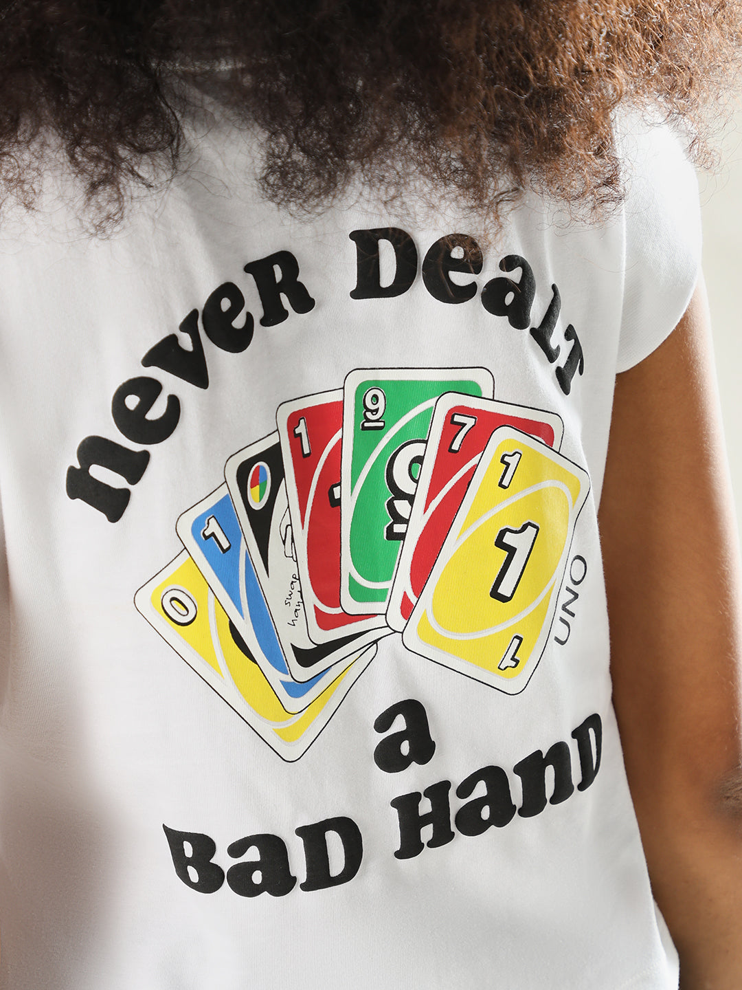 UNO X ONLY White Cropped Cotton T-shirt