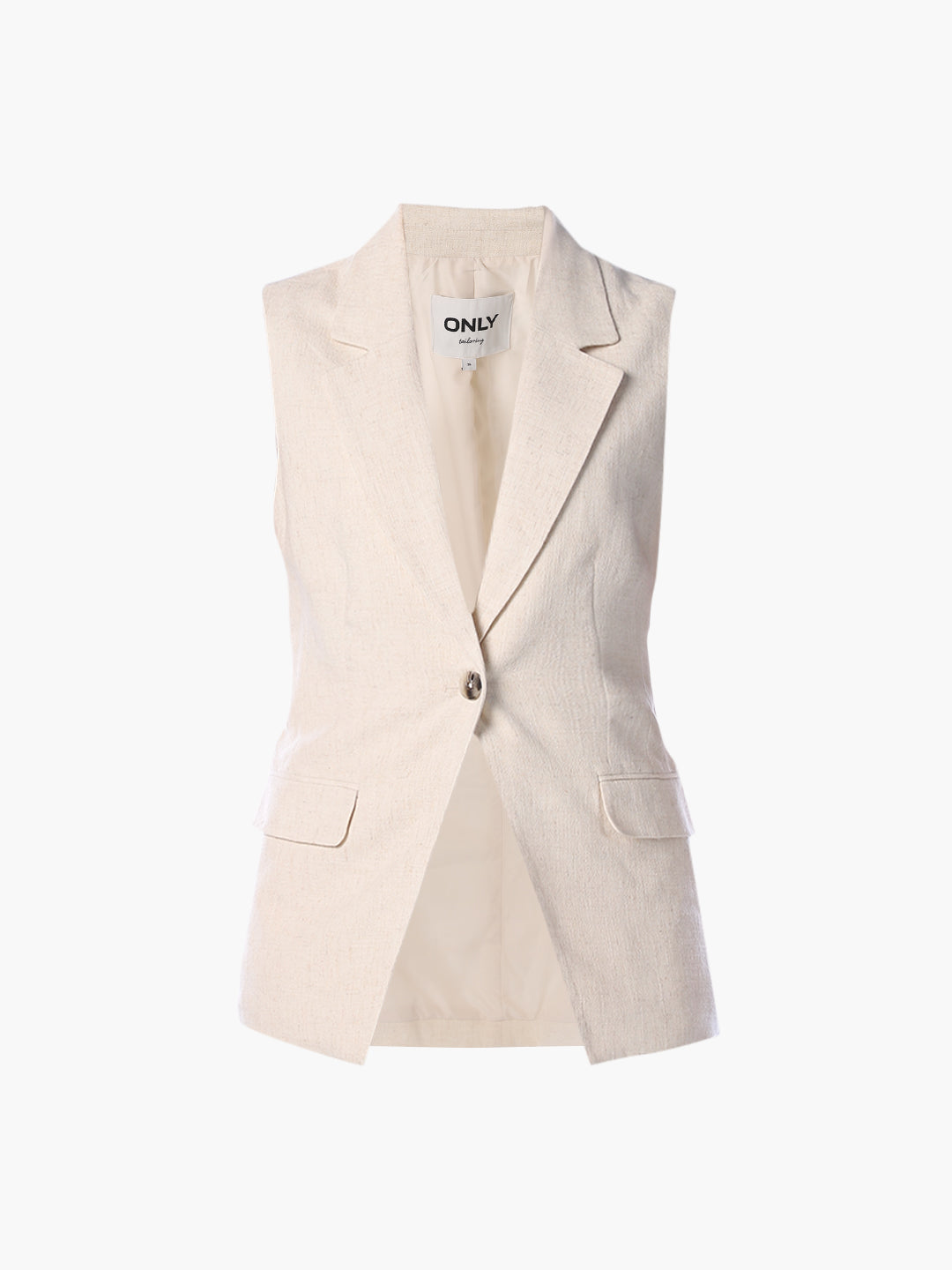 Beige Tailored Waistcoat