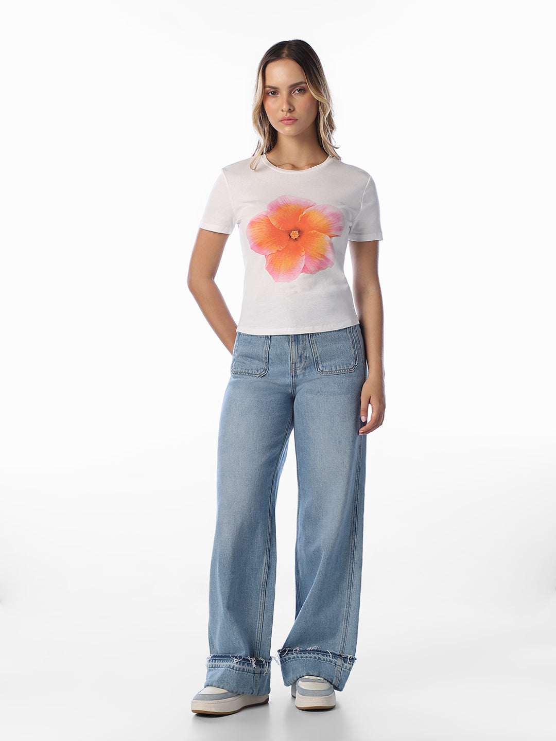 White Printed T-shirt
