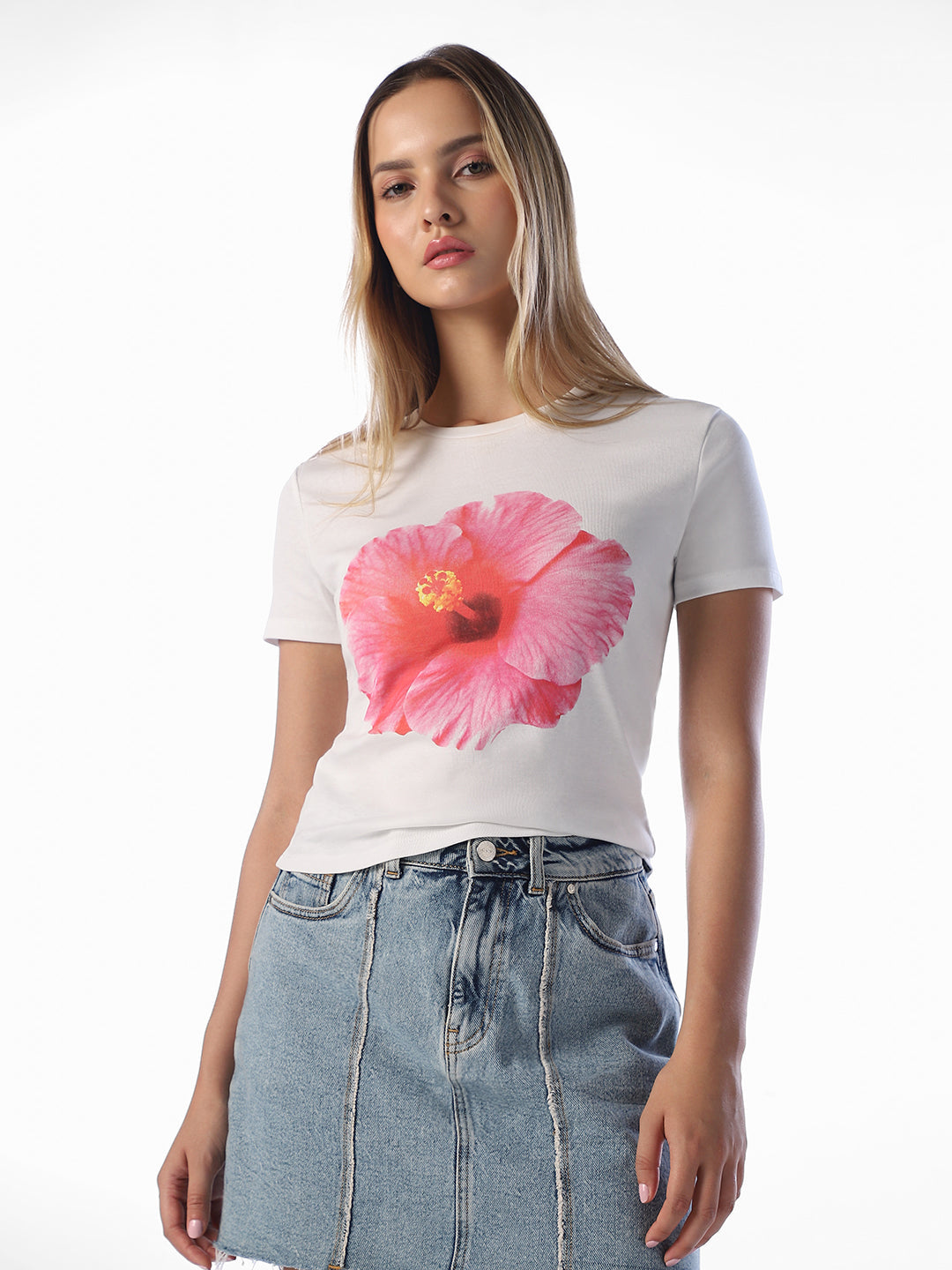 White Printed T-shirt