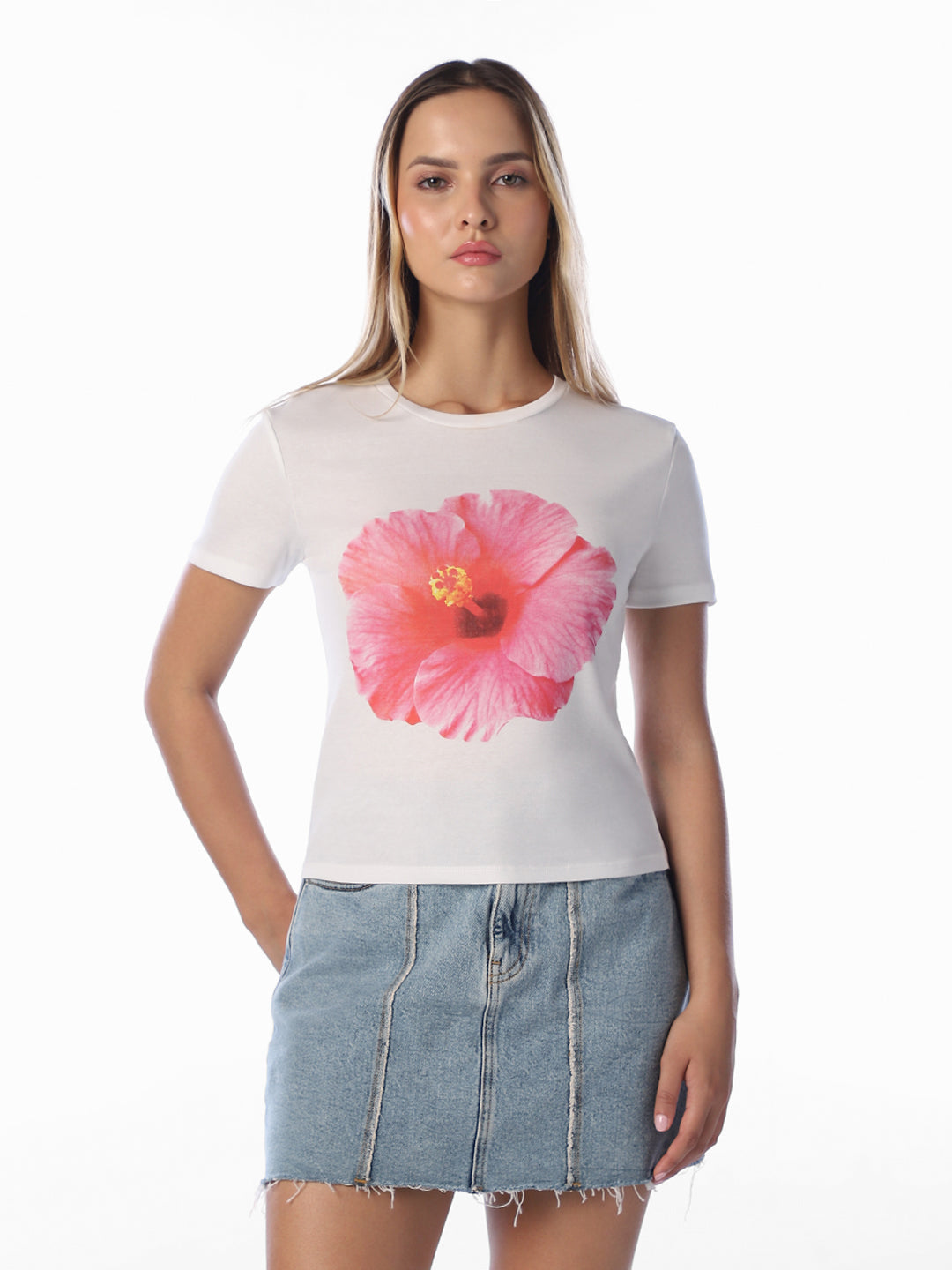 White Printed T-shirt
