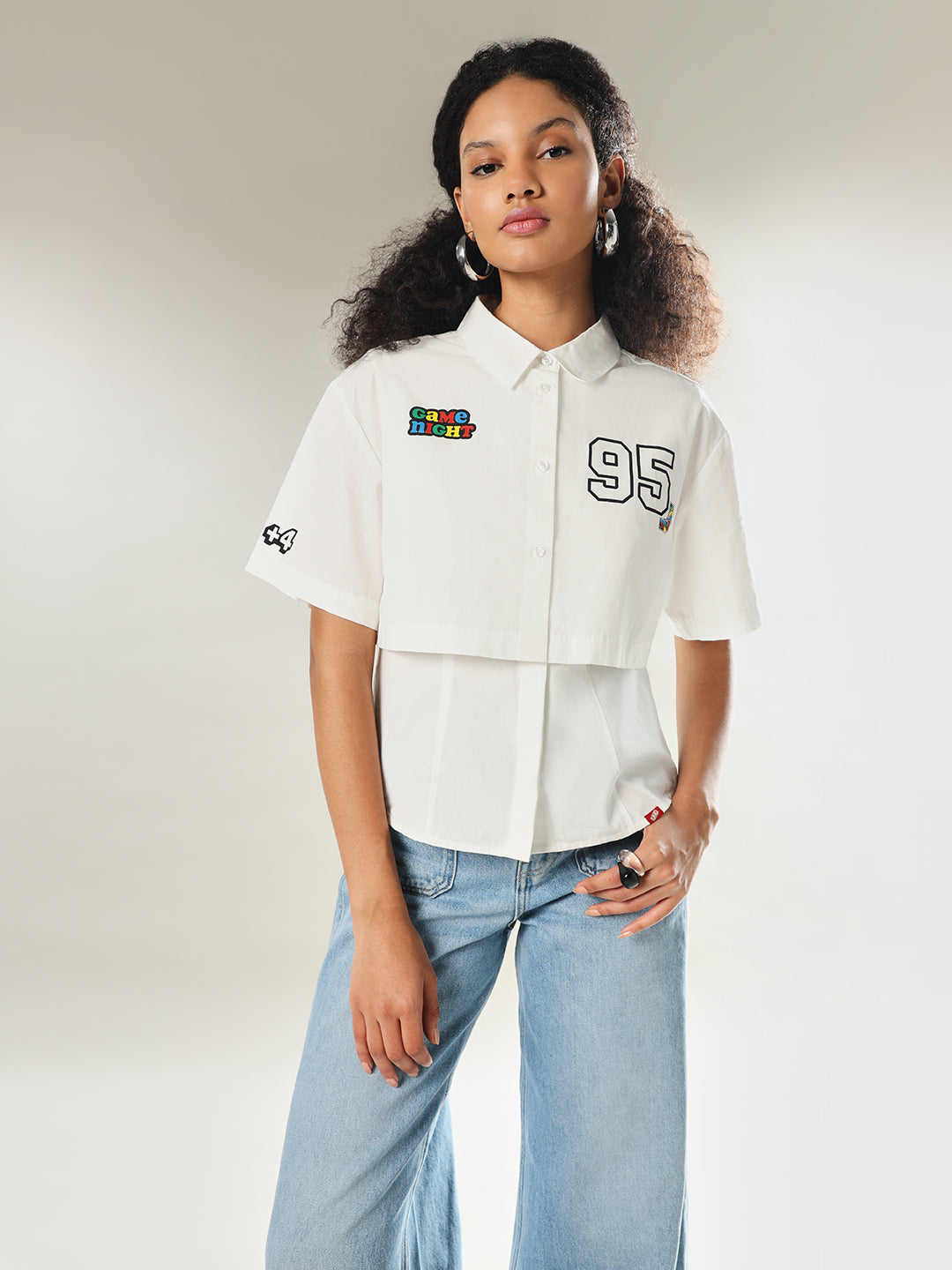 UNO X ONLY Layered Cotton Shirt