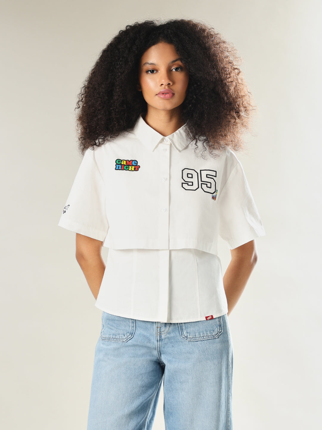 UNO X ONLY Layered Cotton Shirt