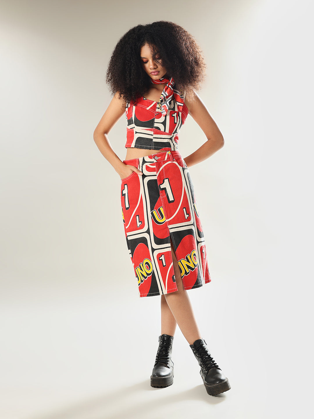 UNO X ONLY Cropped Corset Denim Top