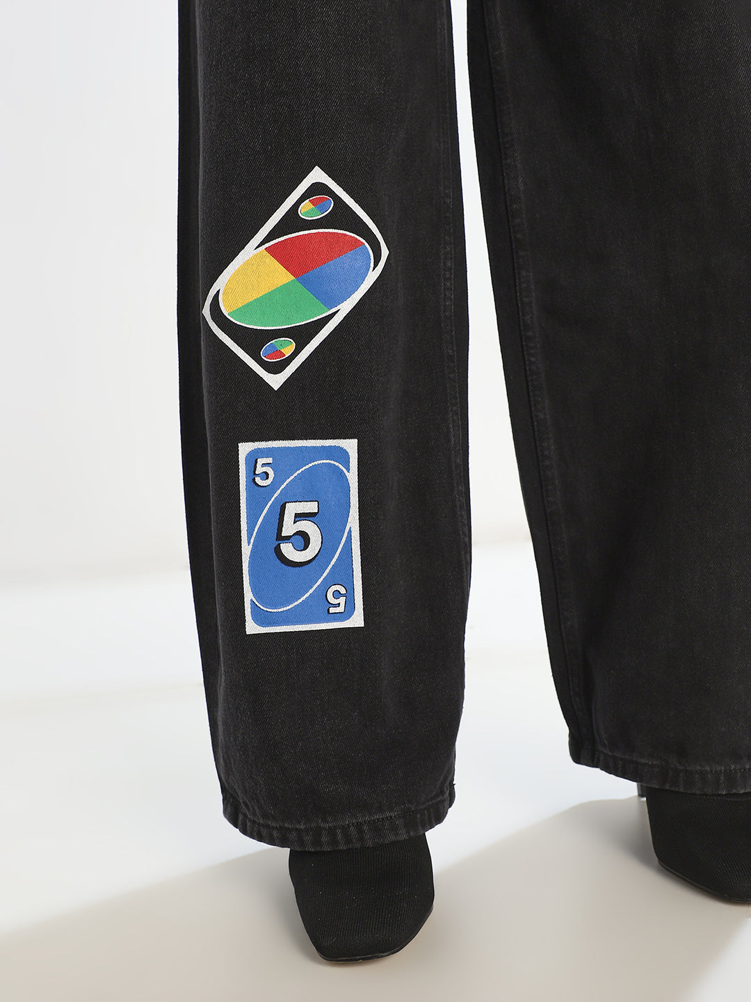 UNO X ONLY Black Slouchy Fit Jeans