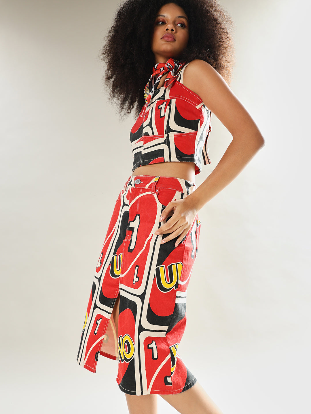 UNO X ONLY High Rise Denim Skirt