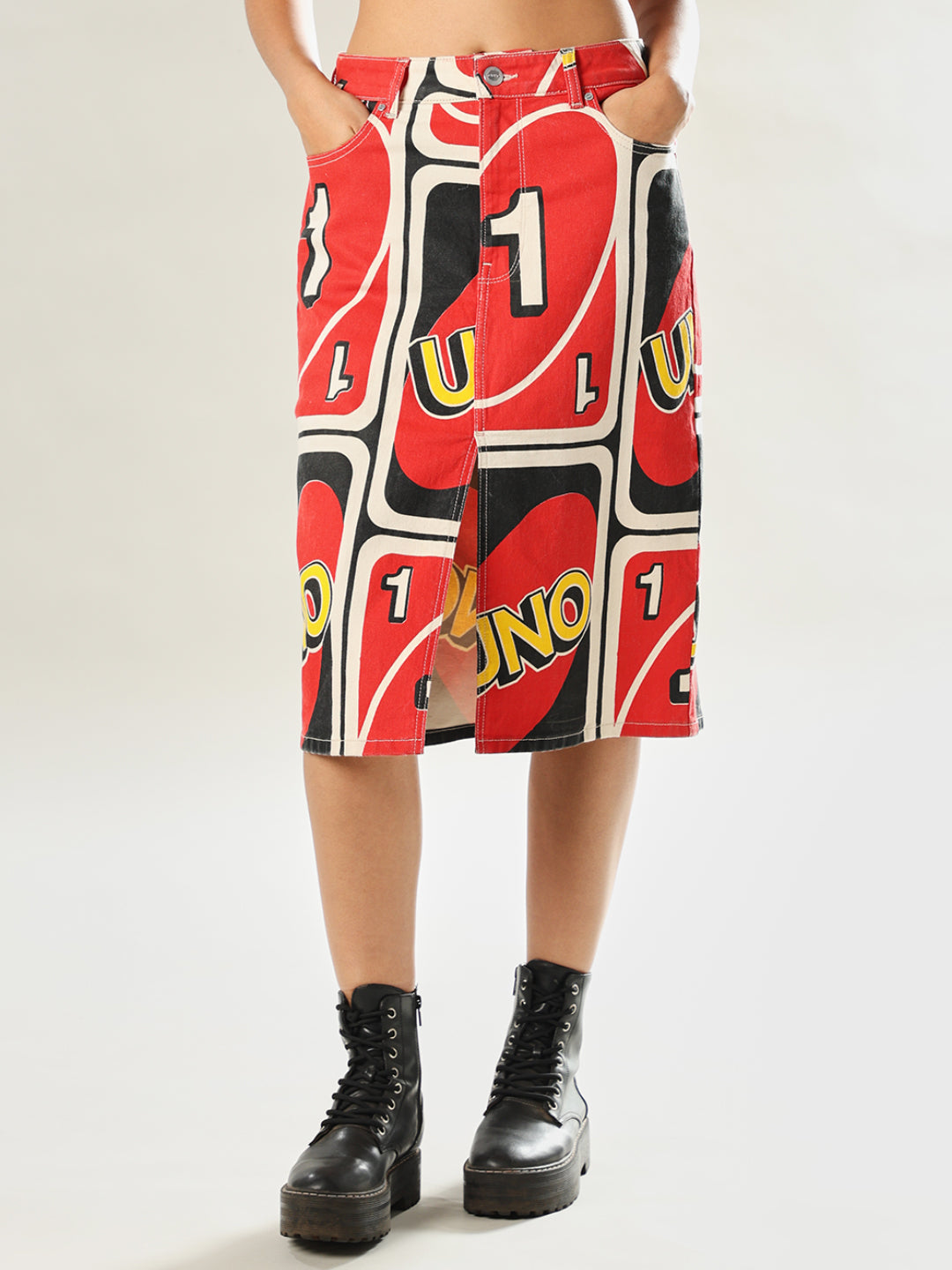 UNO X ONLY High Rise Denim Skirt
