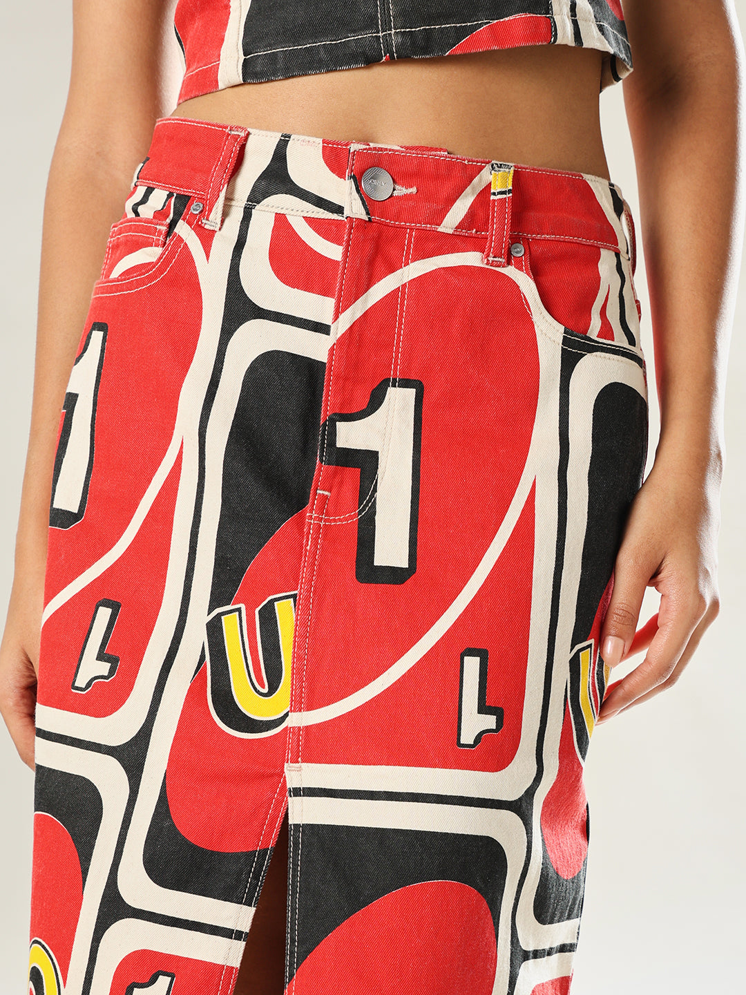 UNO X ONLY High Rise Denim Skirt