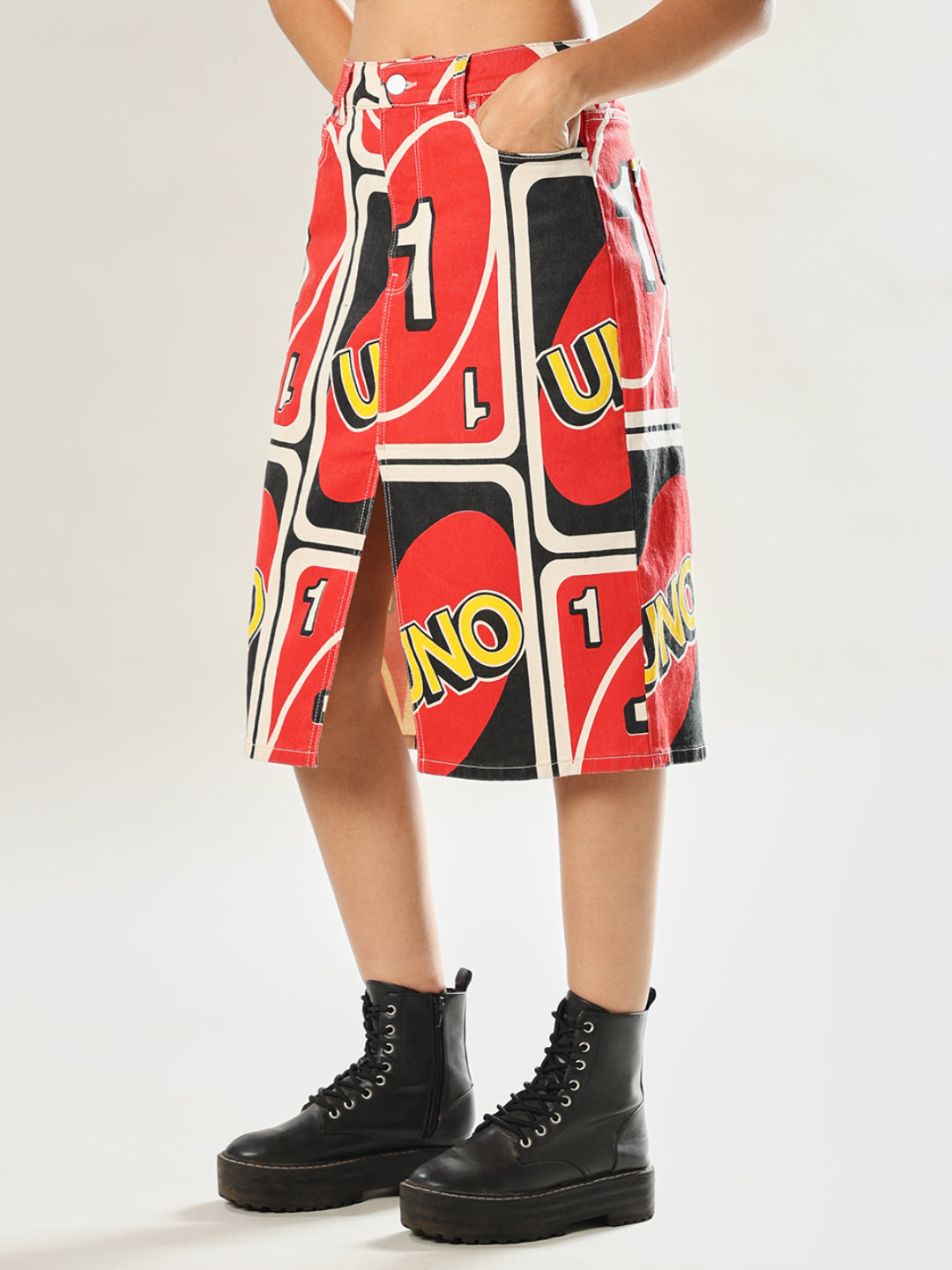UNO X ONLY High Rise Denim Skirt