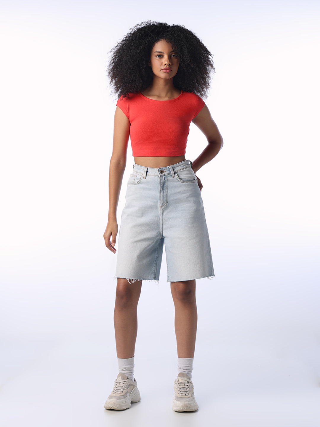 Red Cropped Muscle Tee