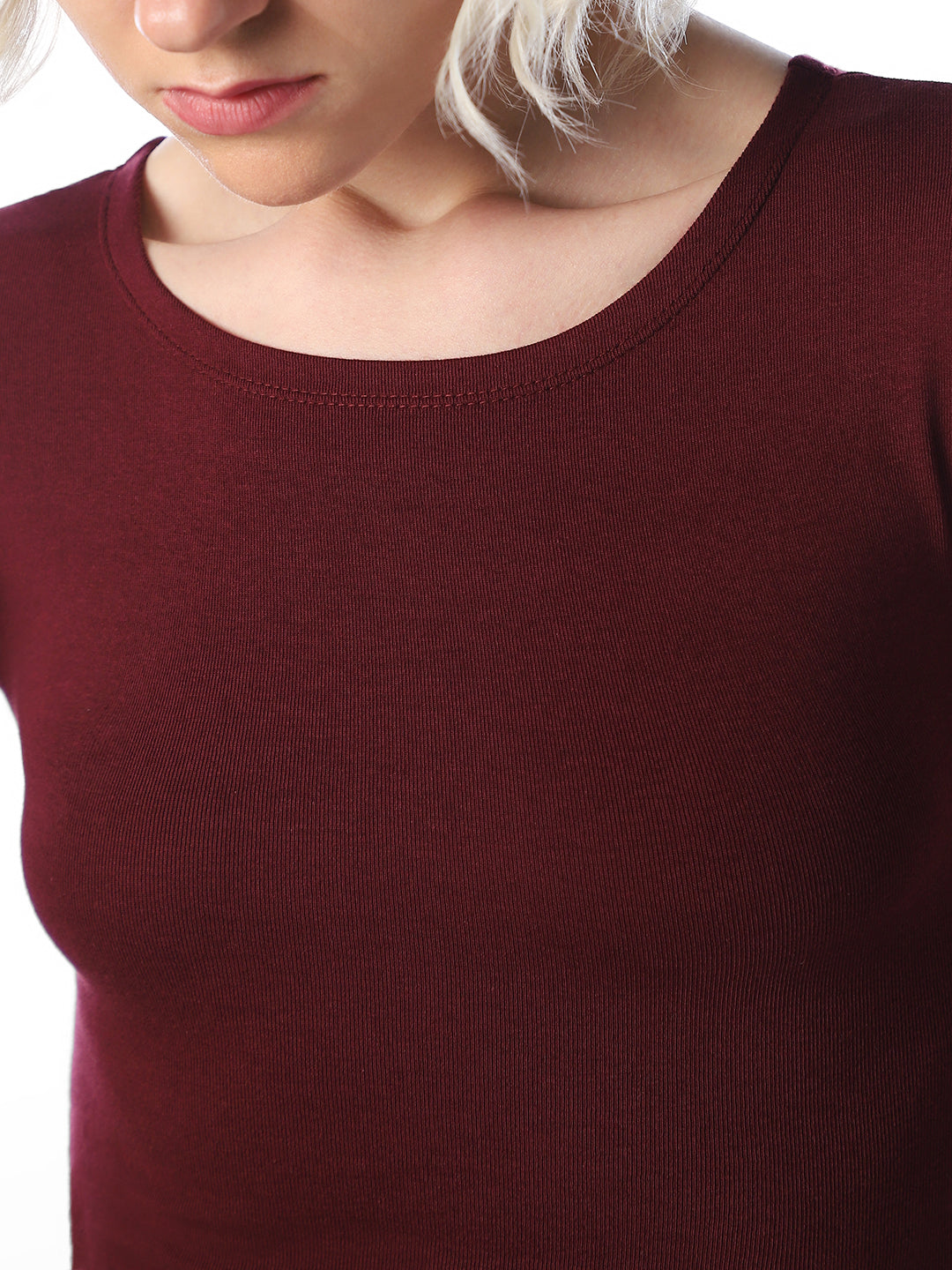 Maroon Cropped Muscle Tee