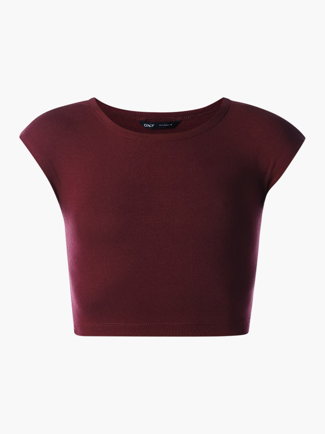Maroon Cropped Muscle Tee