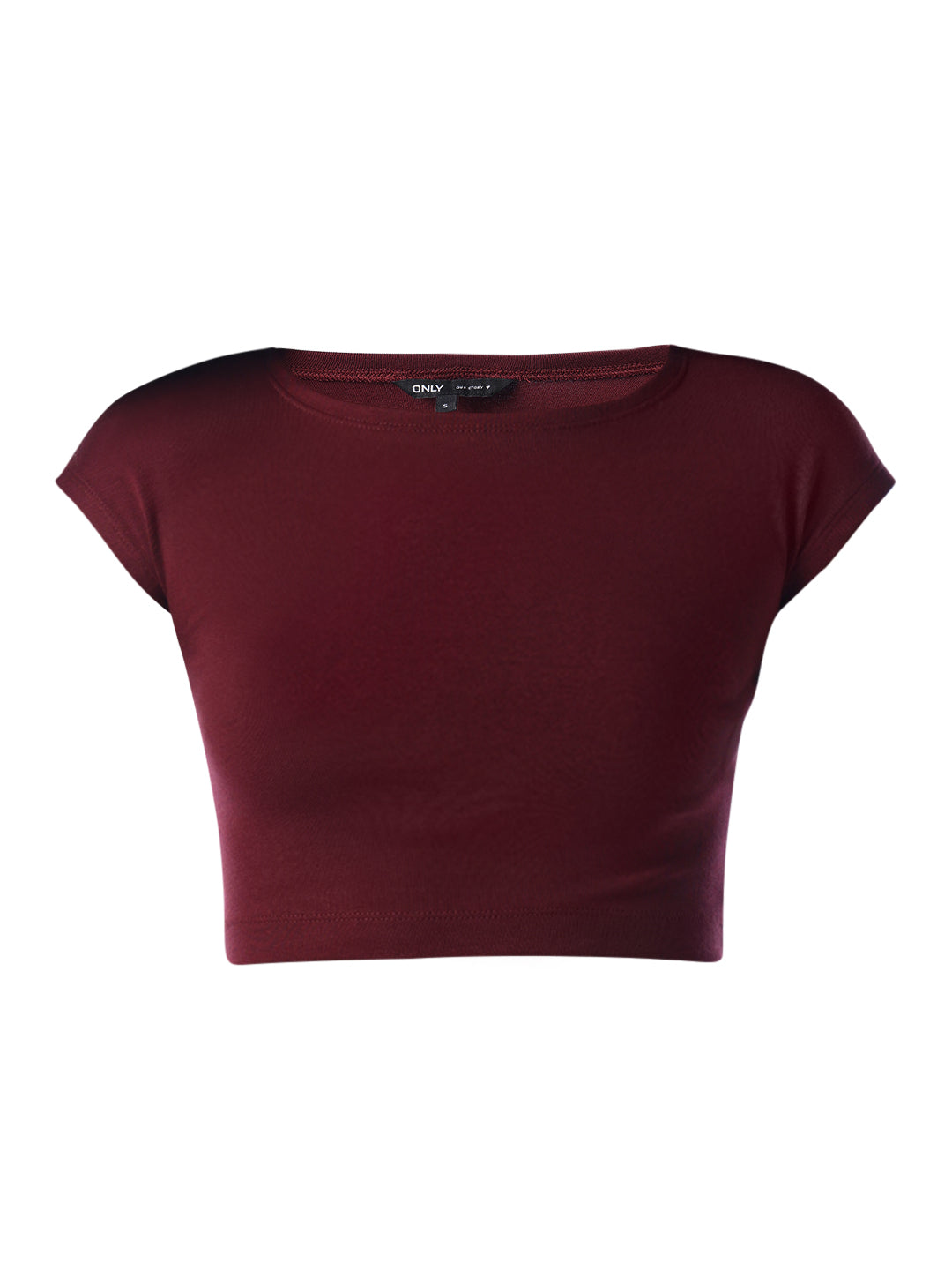 Maroon Cropped Muscle Tee