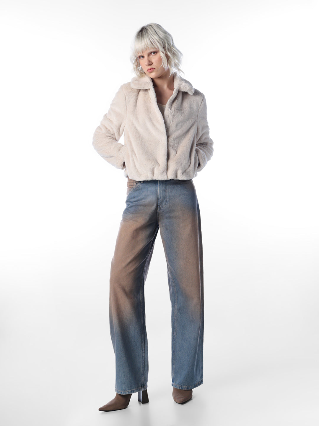 Off-White Faux Fur Jacket