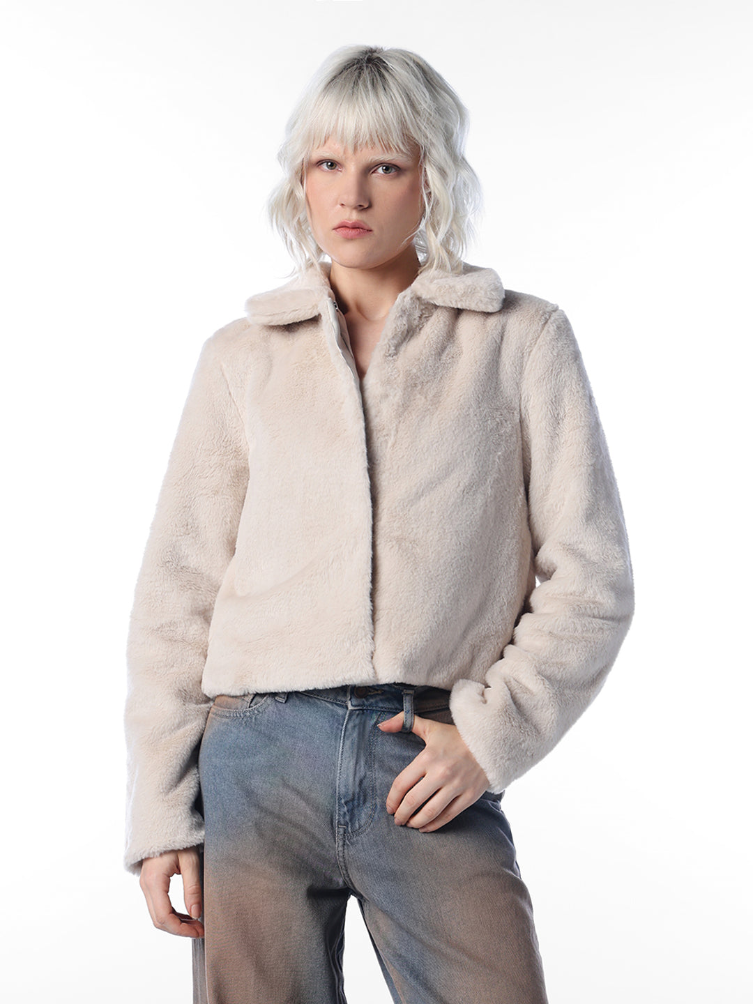 Off-White Faux Fur Jacket