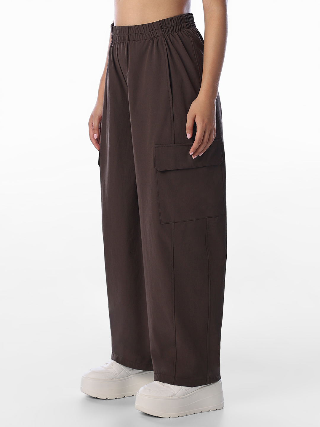 Dark Brown Barrel Pants