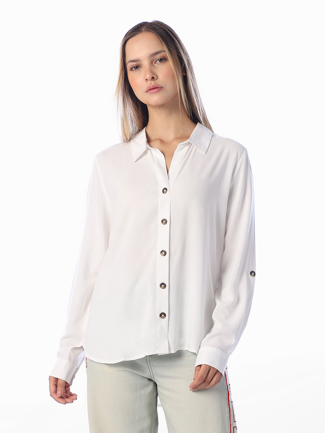 White Regular Fit Shirt