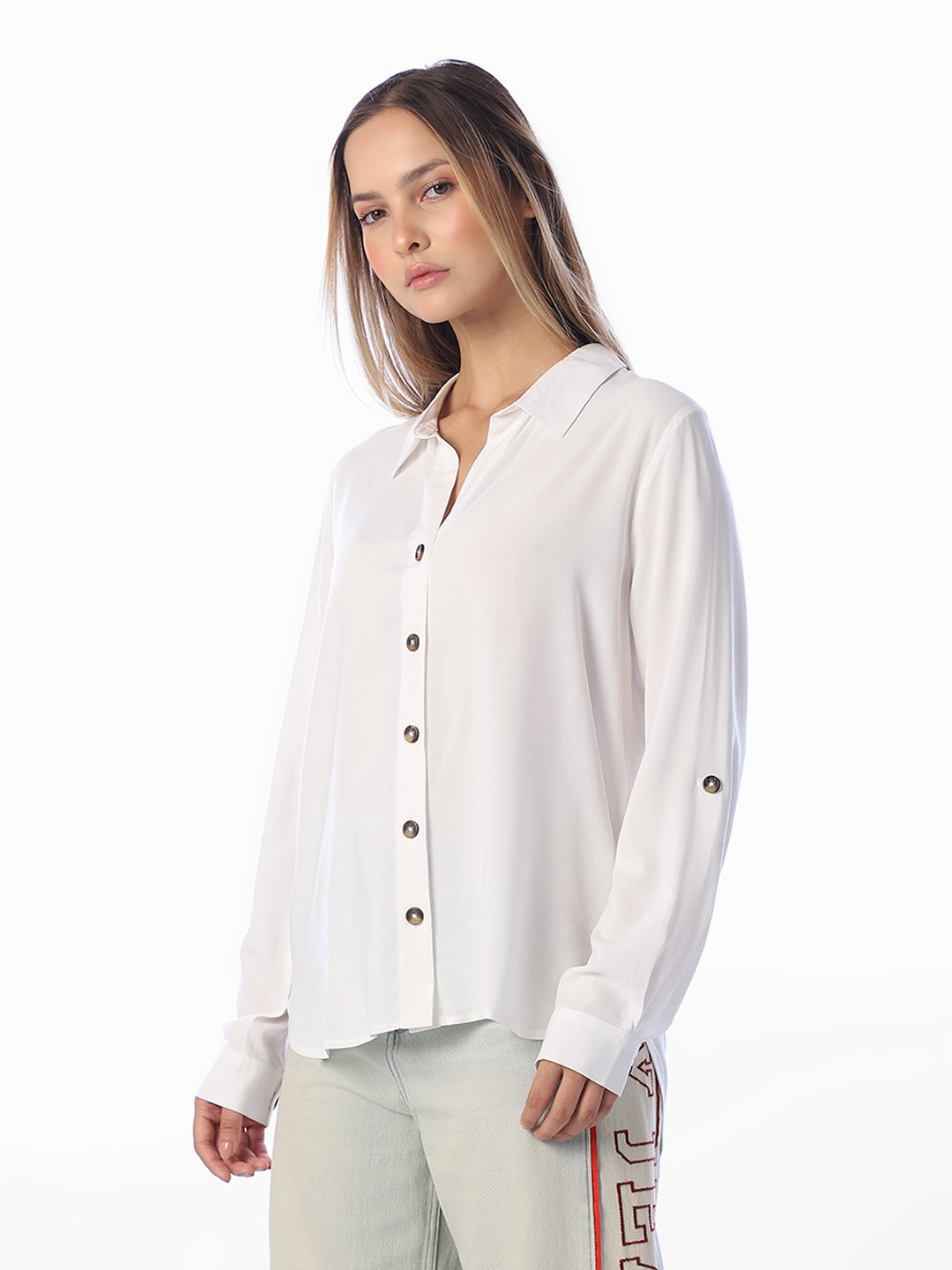 White Regular Fit Shirt