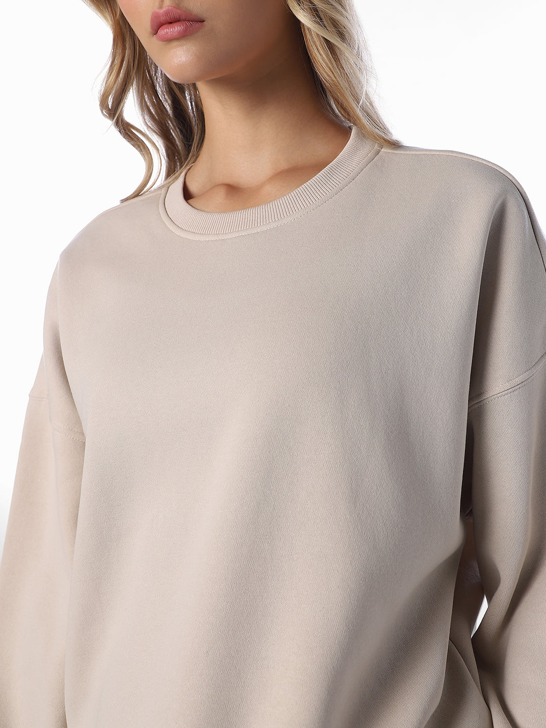 Beige Relaxed Fit Sweatshirt