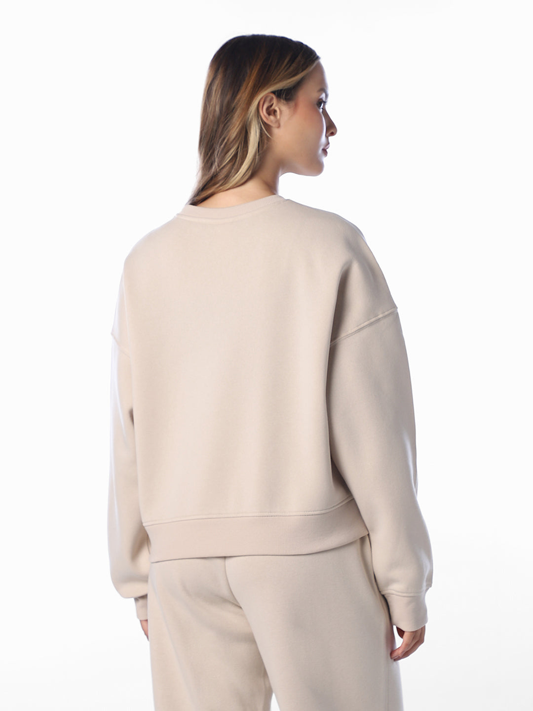 Beige Relaxed Fit Sweatshirt