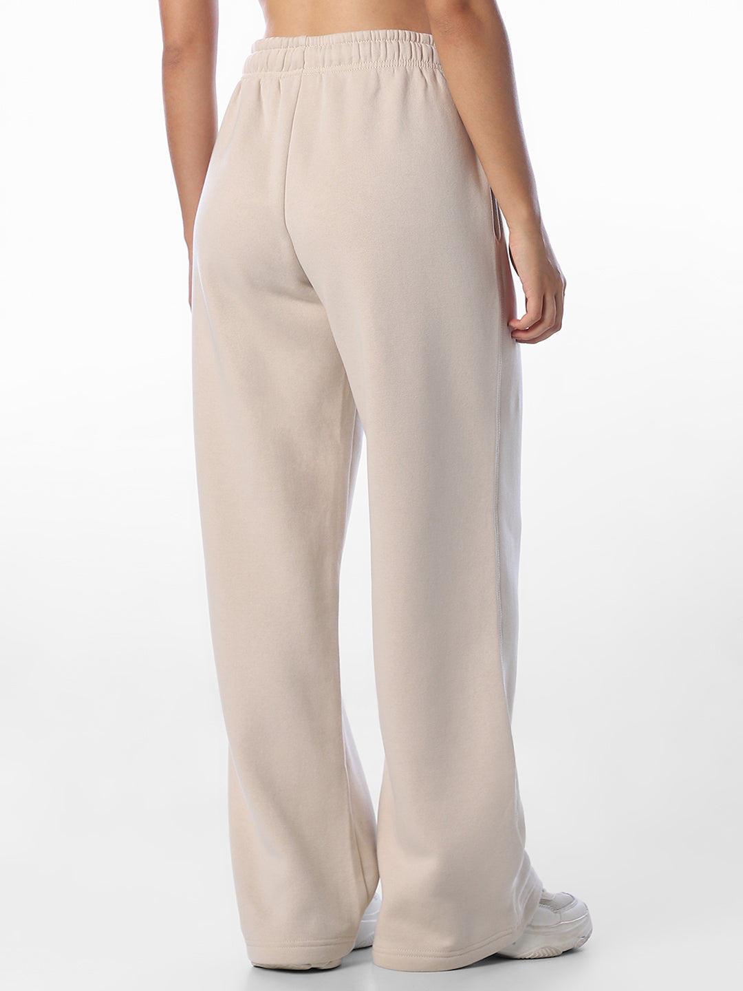 Beige Straight Fit Sweatpants