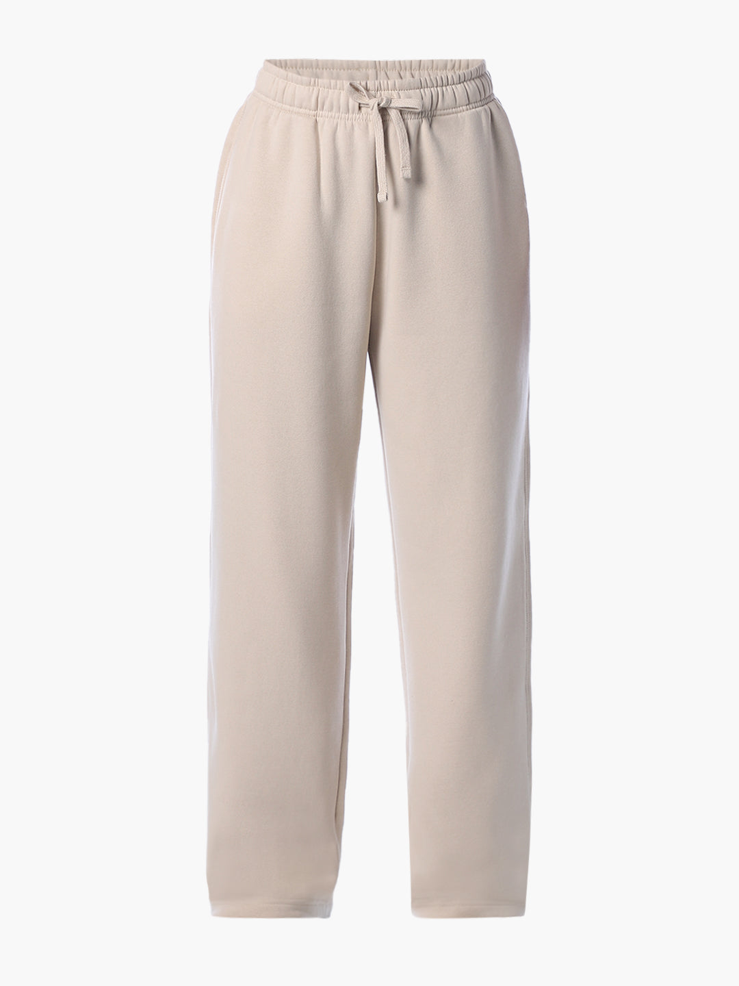 Beige Straight Fit Sweatpants