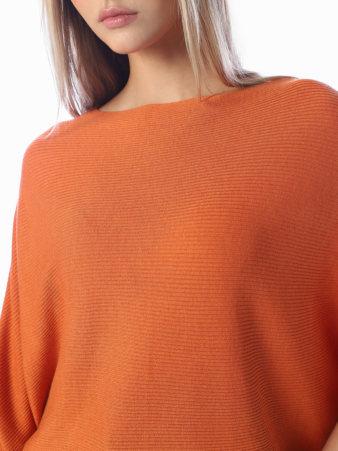 Orange Bat Sleeve Pullover