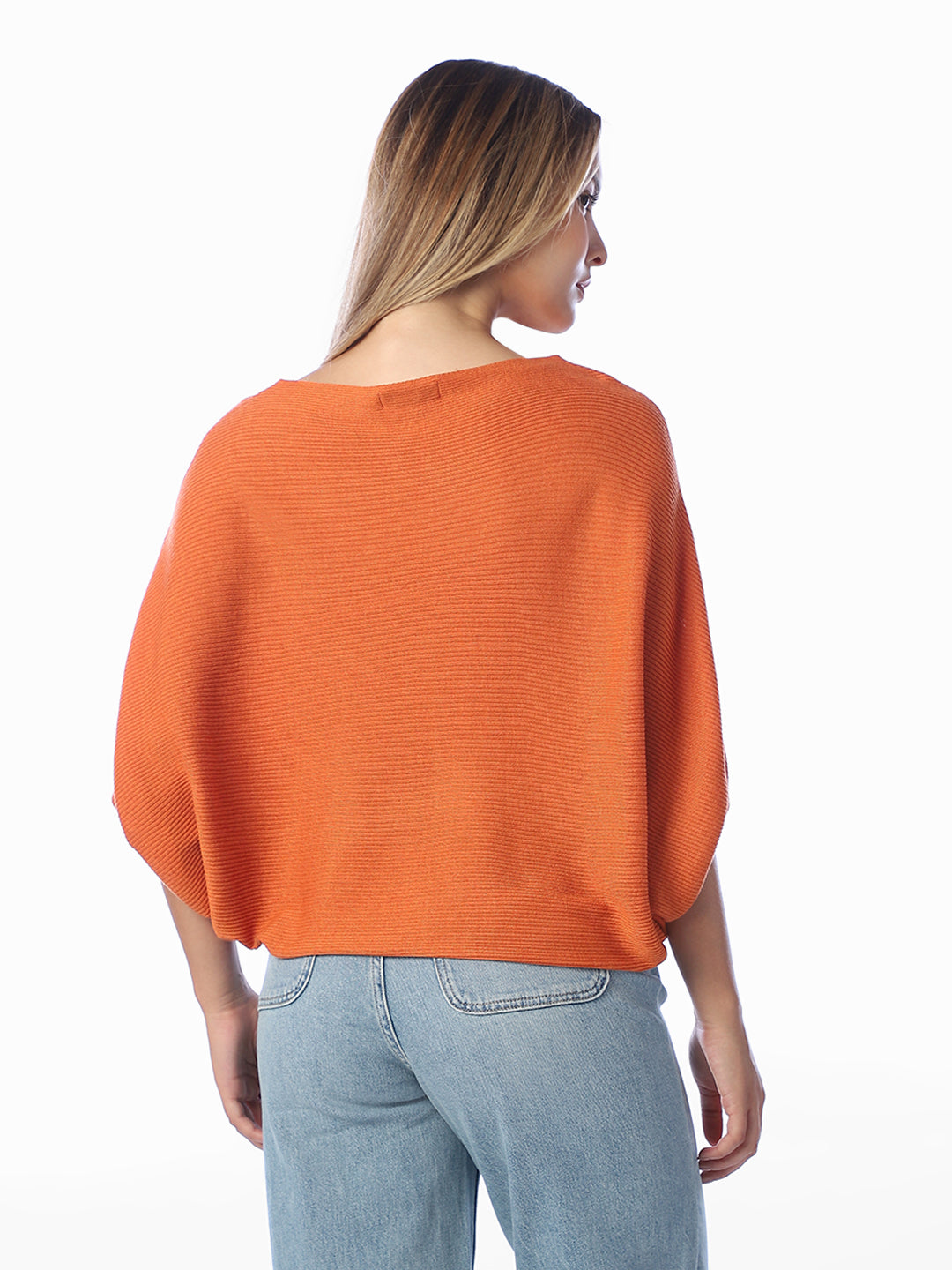 Orange Bat Sleeve Pullover