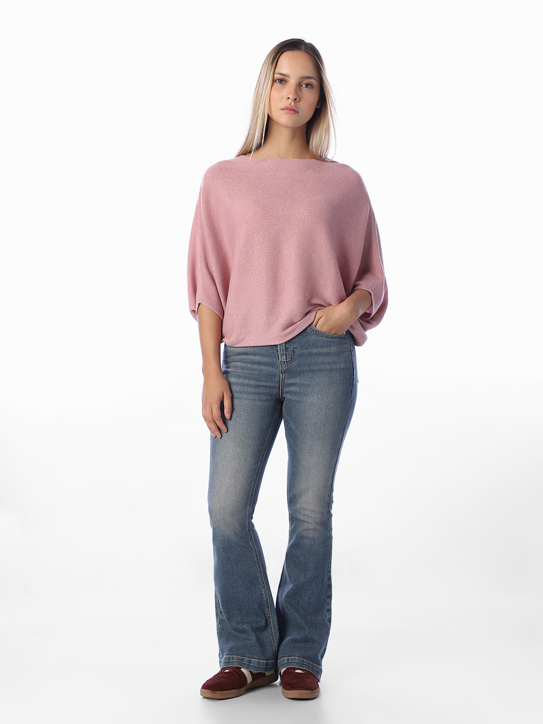 Pink Bat Sleeve Pullover