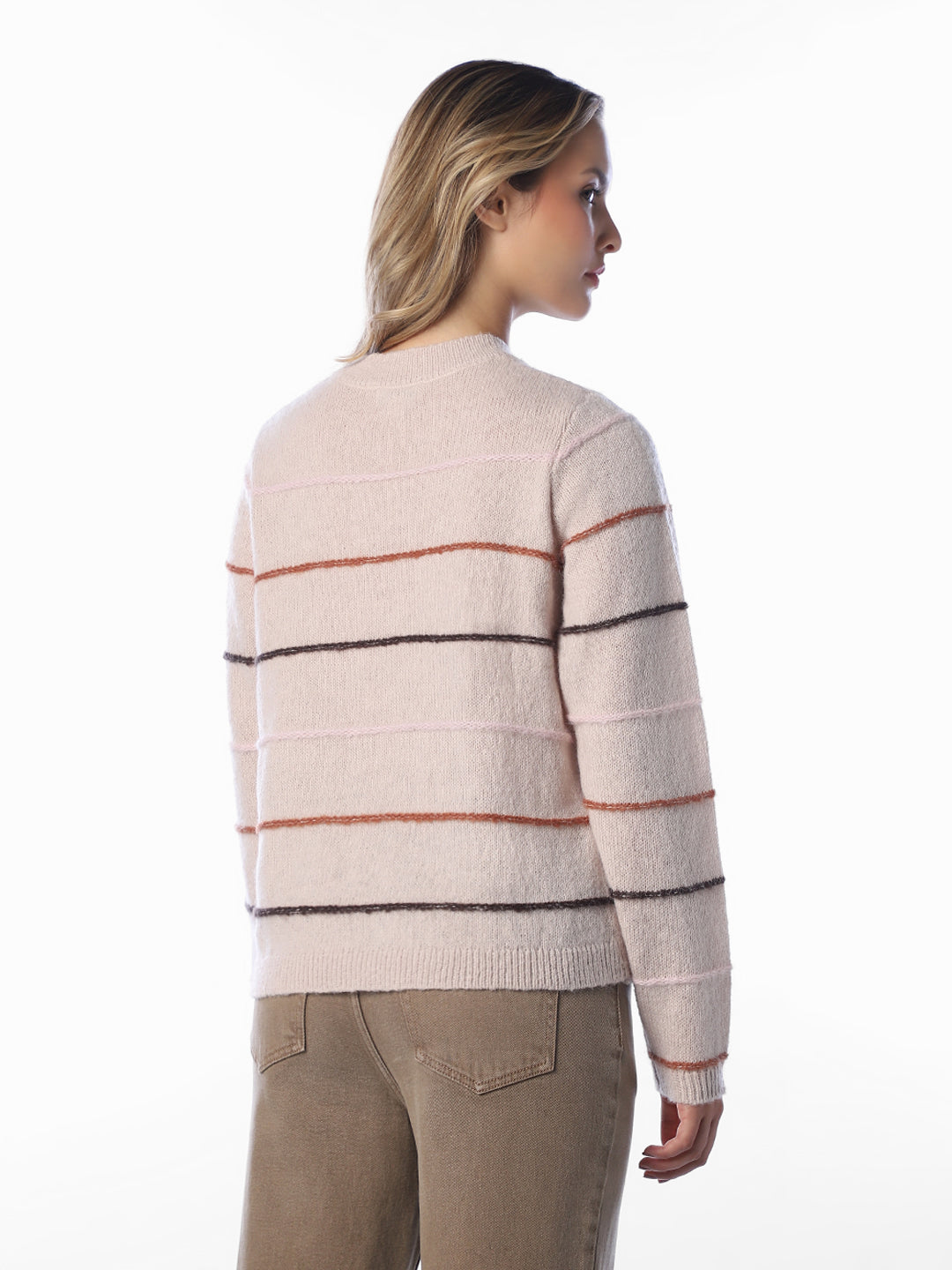 Beige Structured Pullover