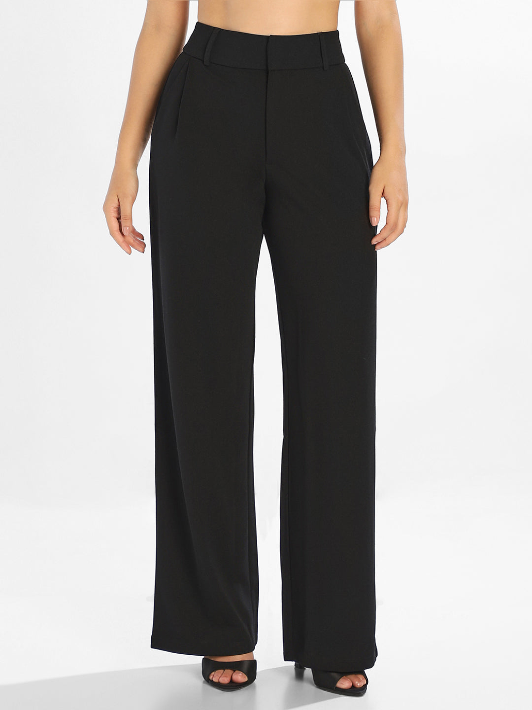 Black Regular Fit Pants