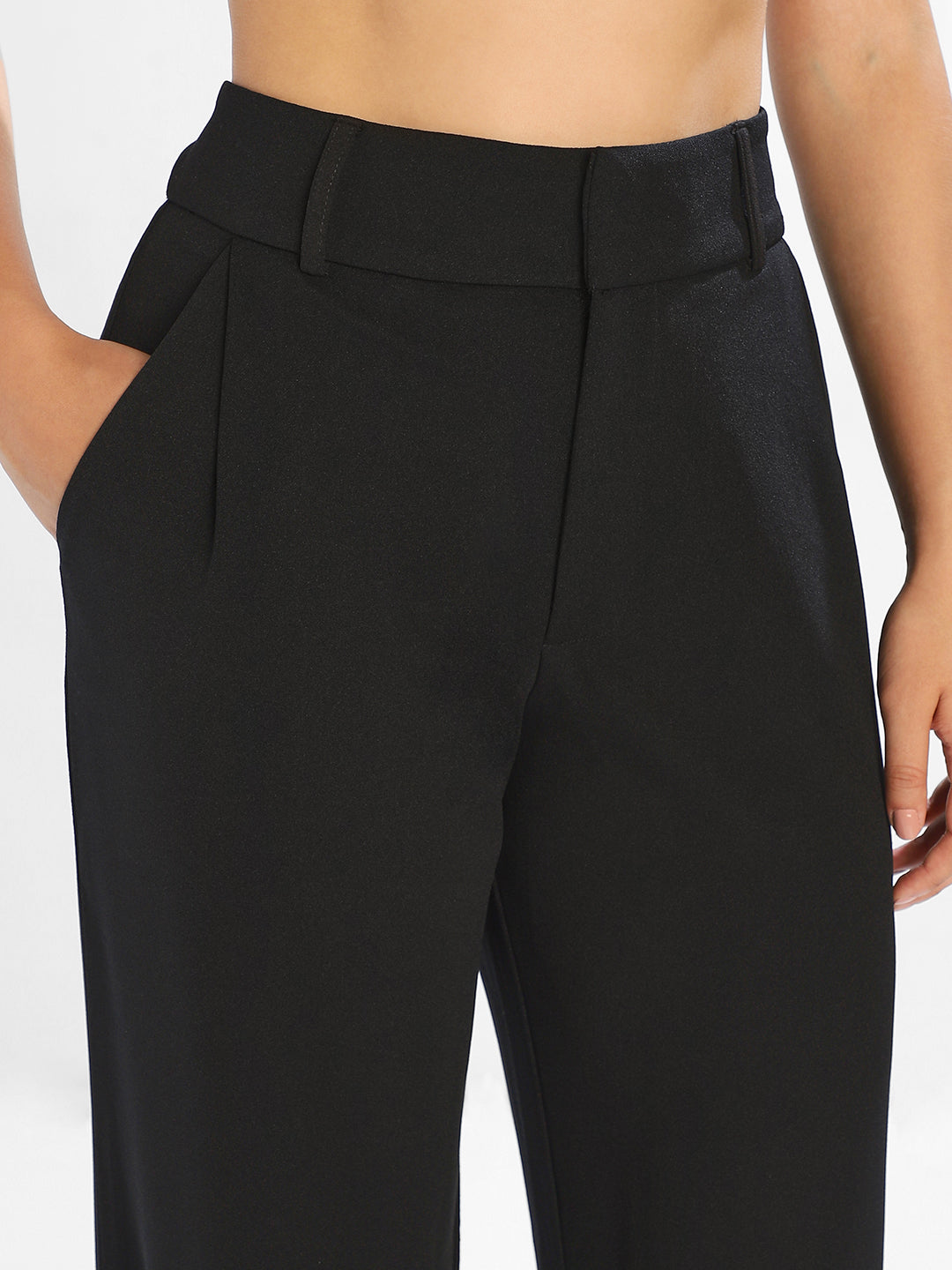 Black Regular Fit Pants