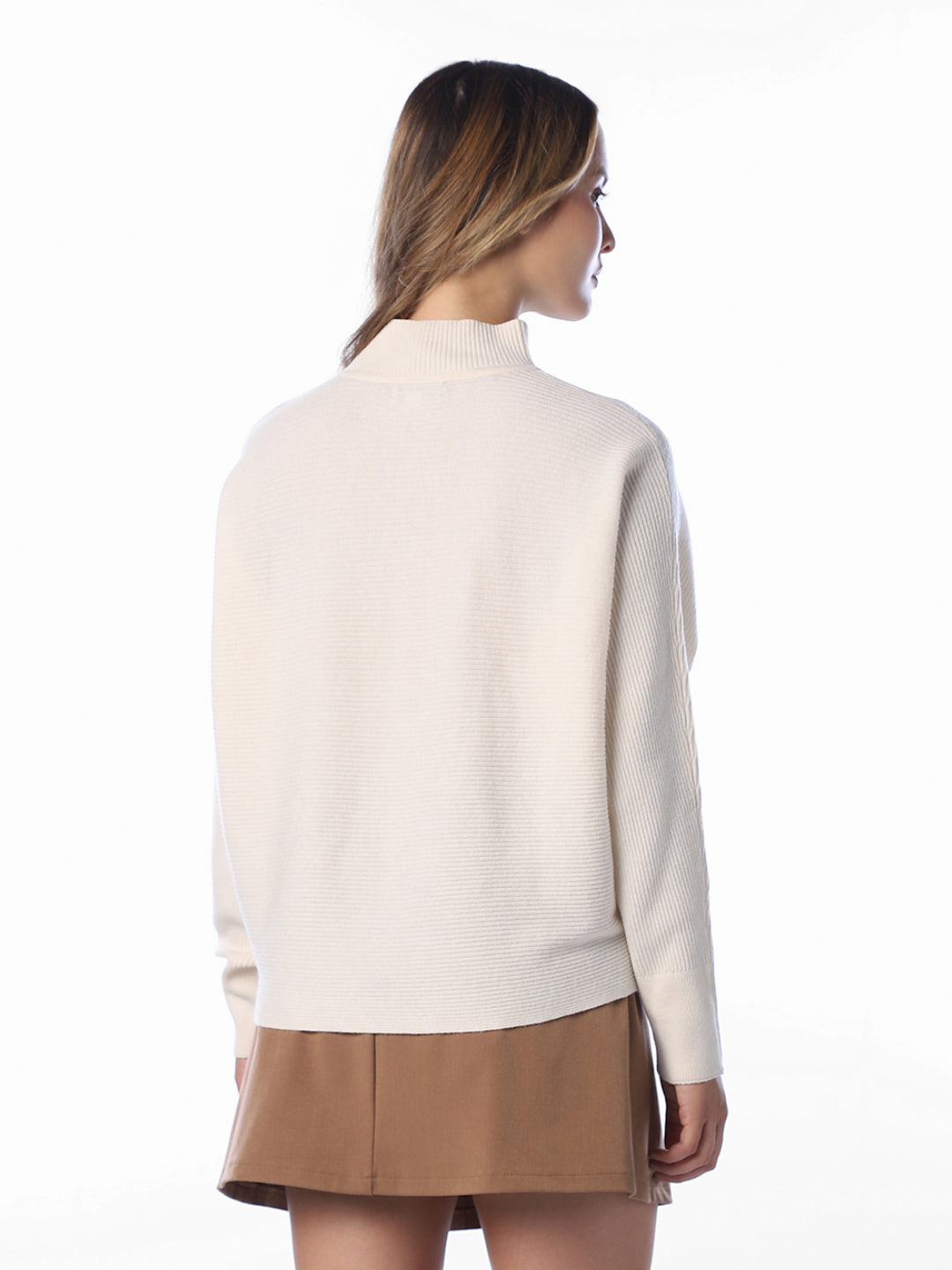 High Neck Ribbed Pullover