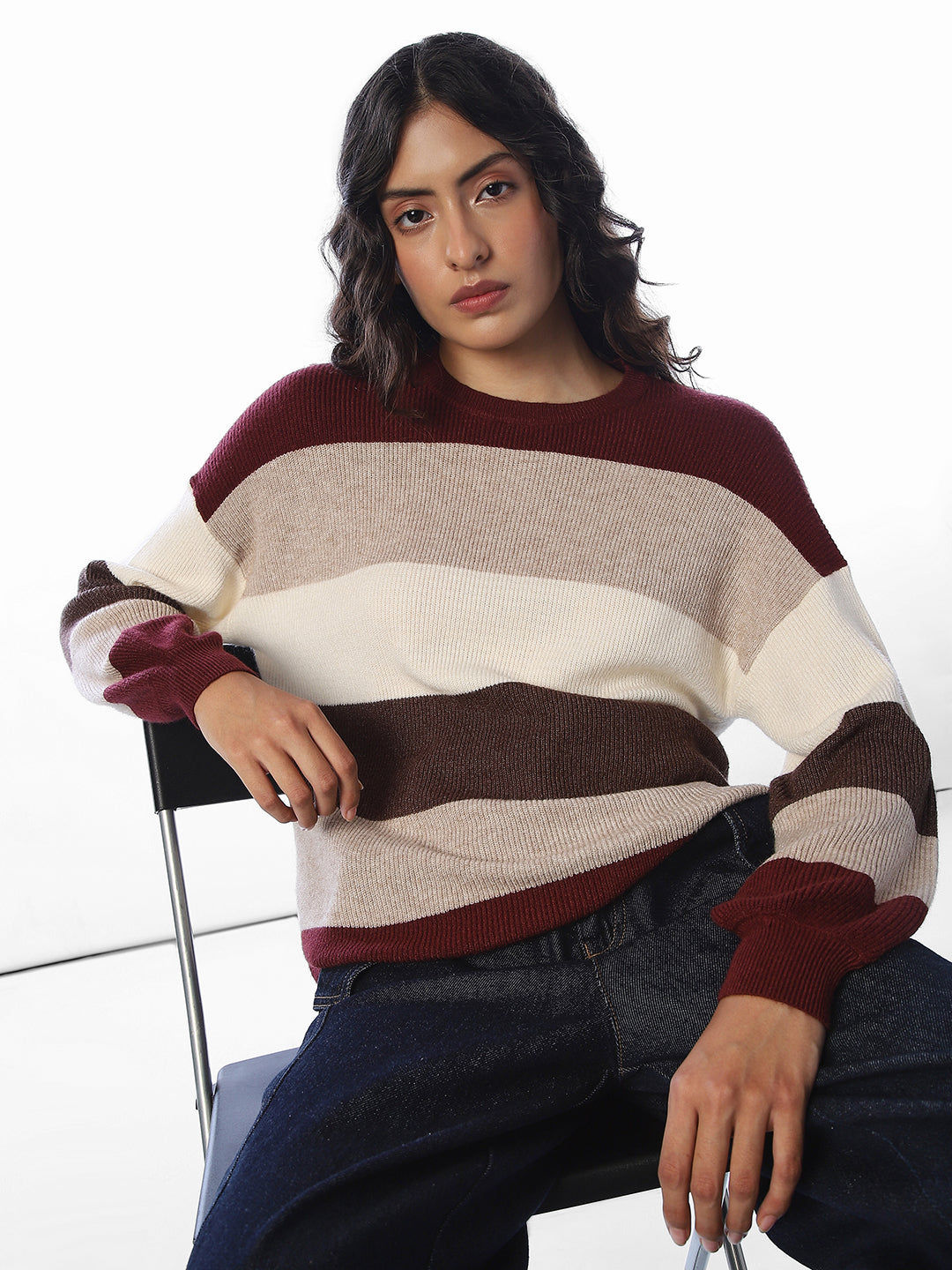 Striped Relaxed Fit Pullover