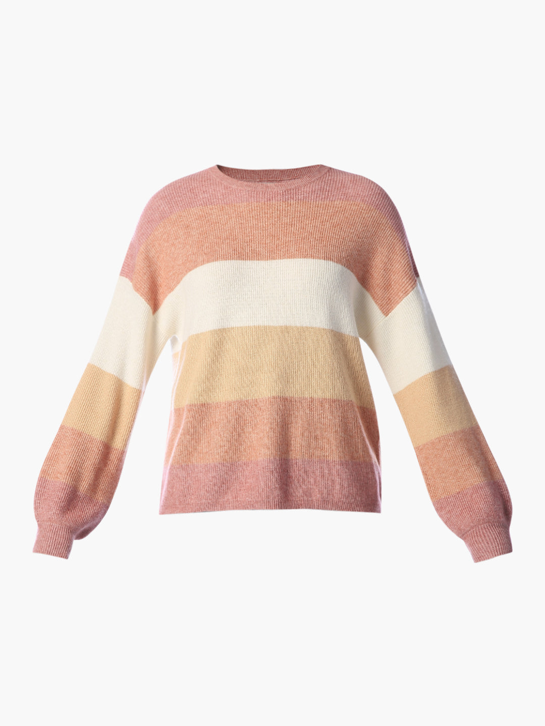 Pink Striped Relaxed Fit Pullover