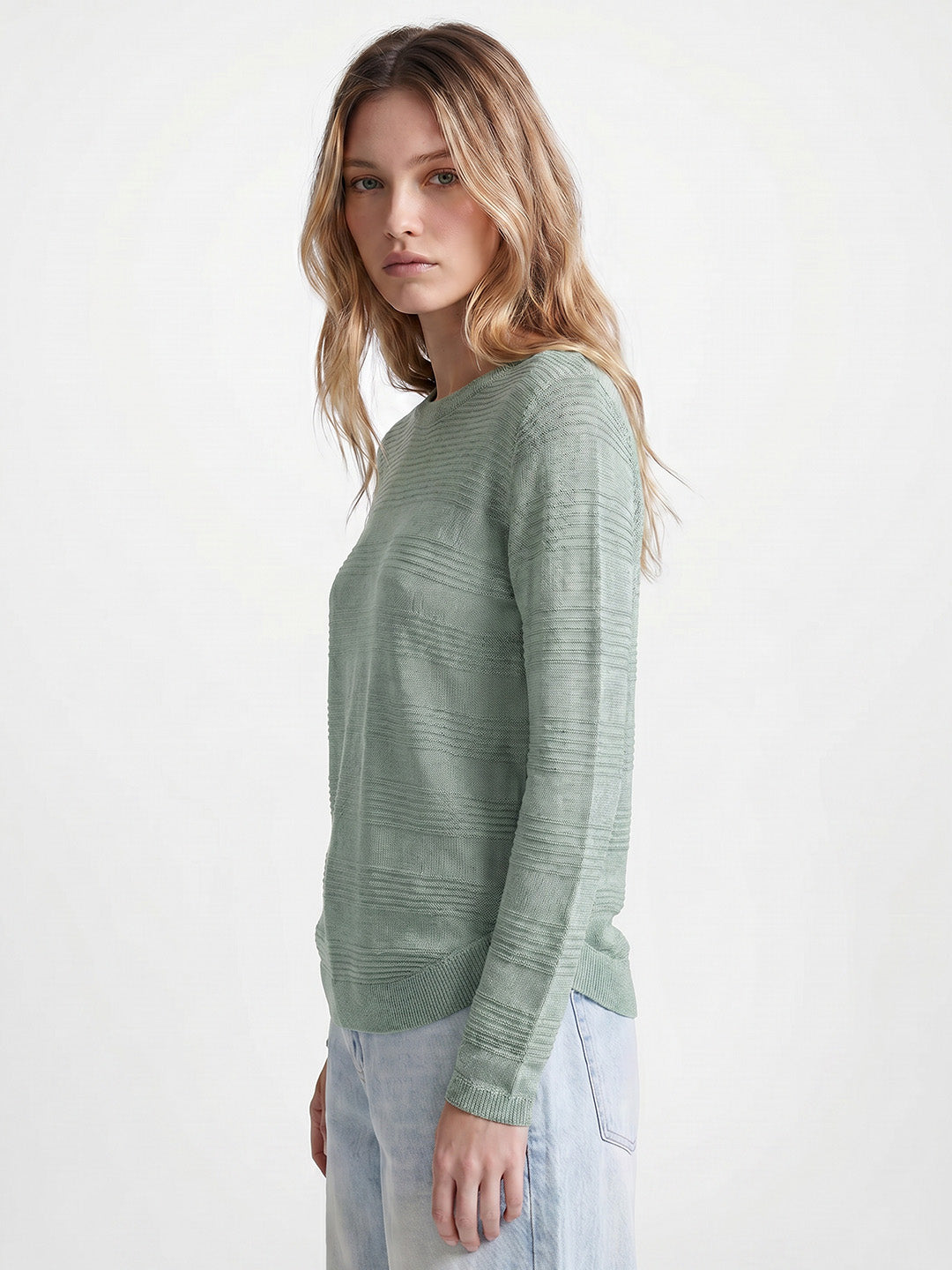 Green Full Sleeves Pullover