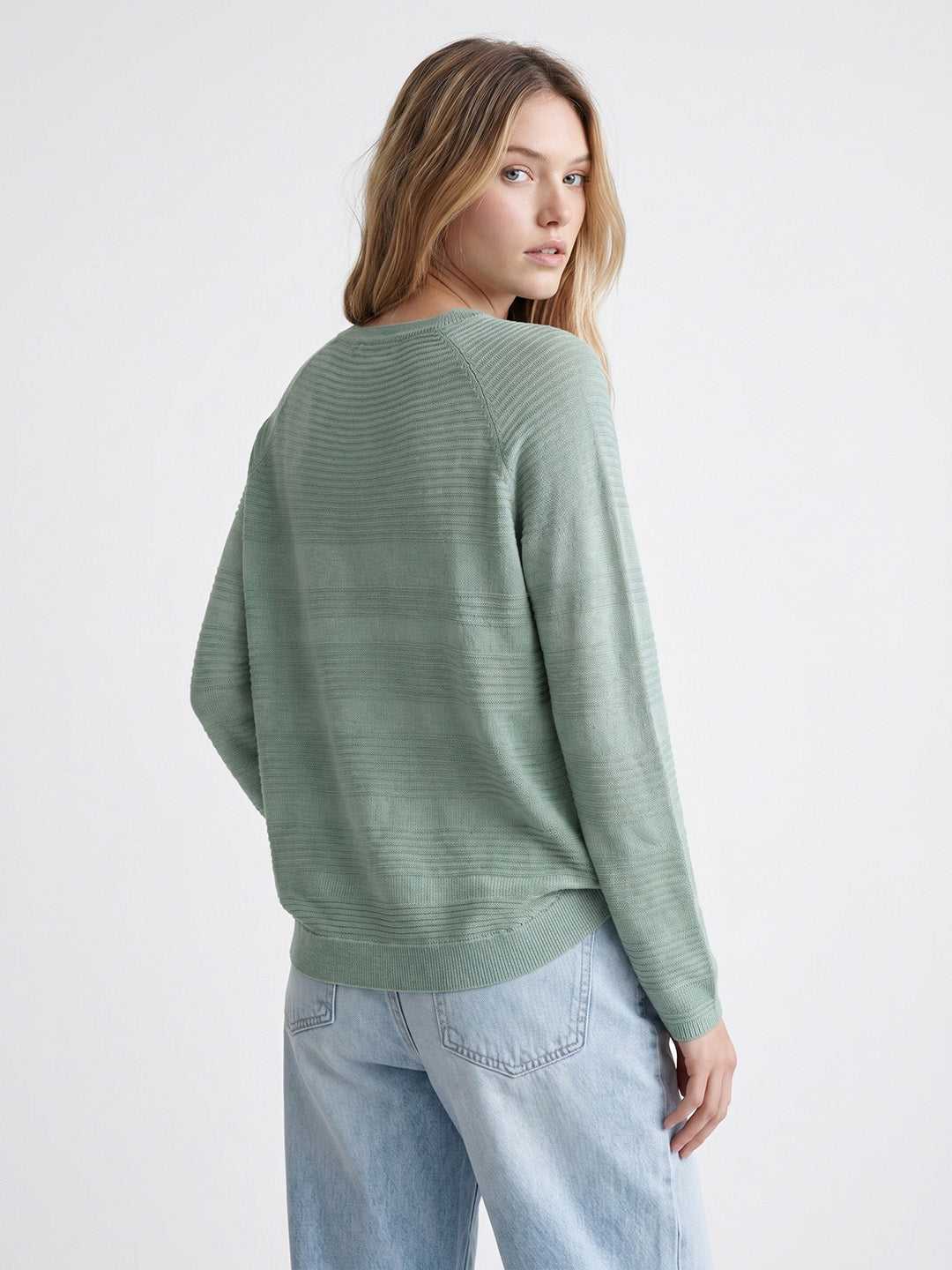 Green Full Sleeves Pullover