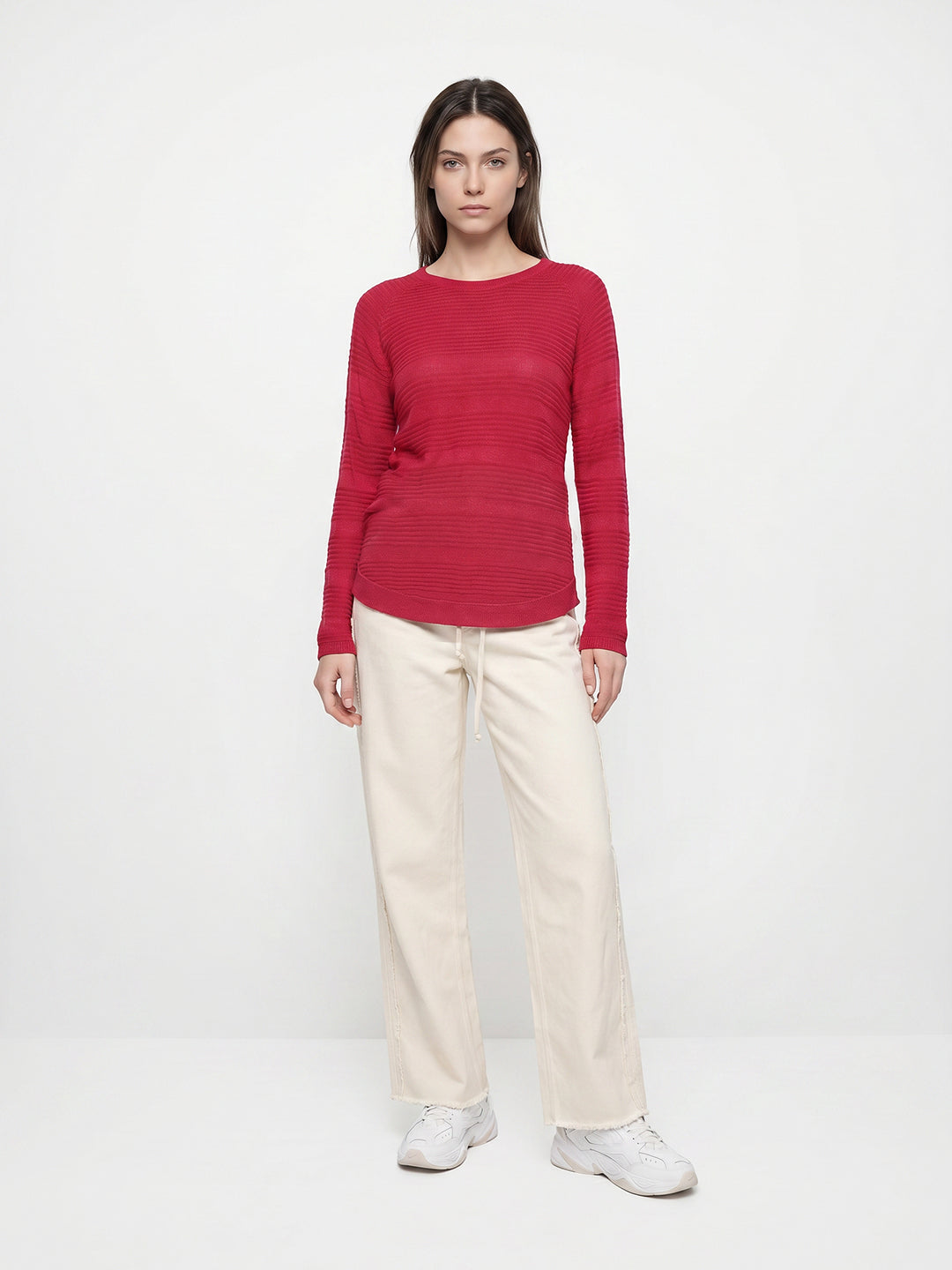 Red Full Sleeves Pullover