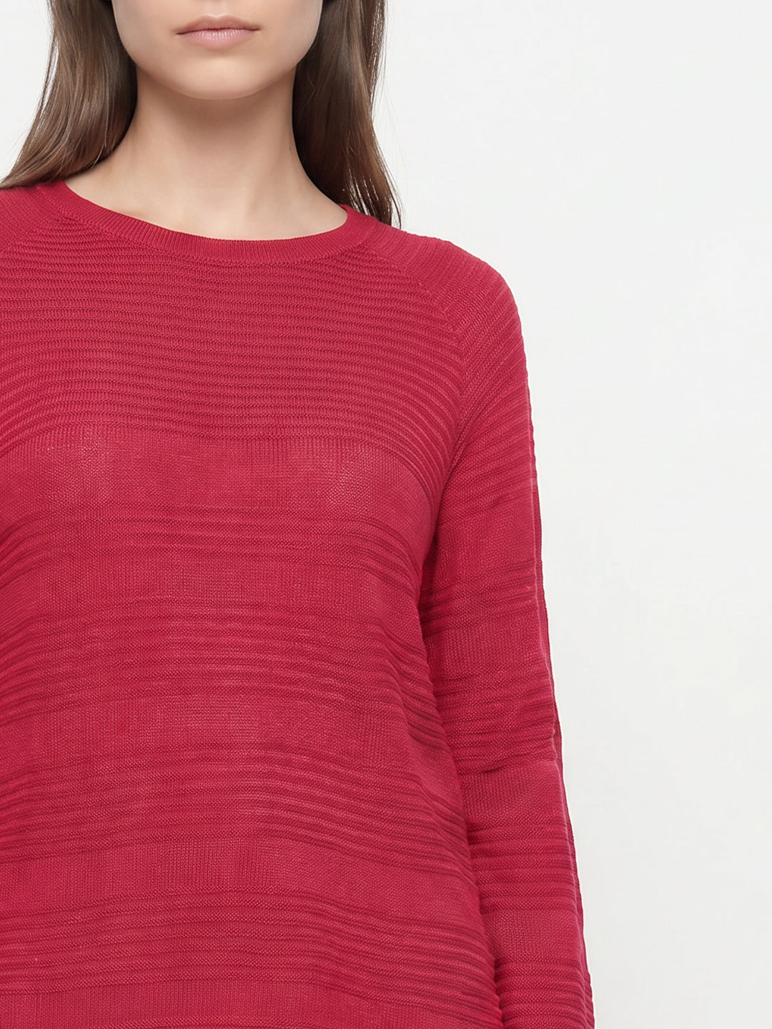 Red Full Sleeves Pullover