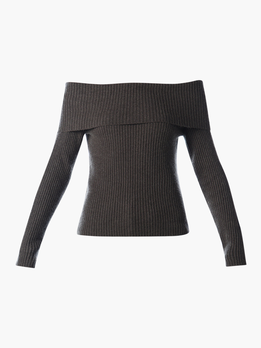 Off-Shoulder Ribbed Pullover