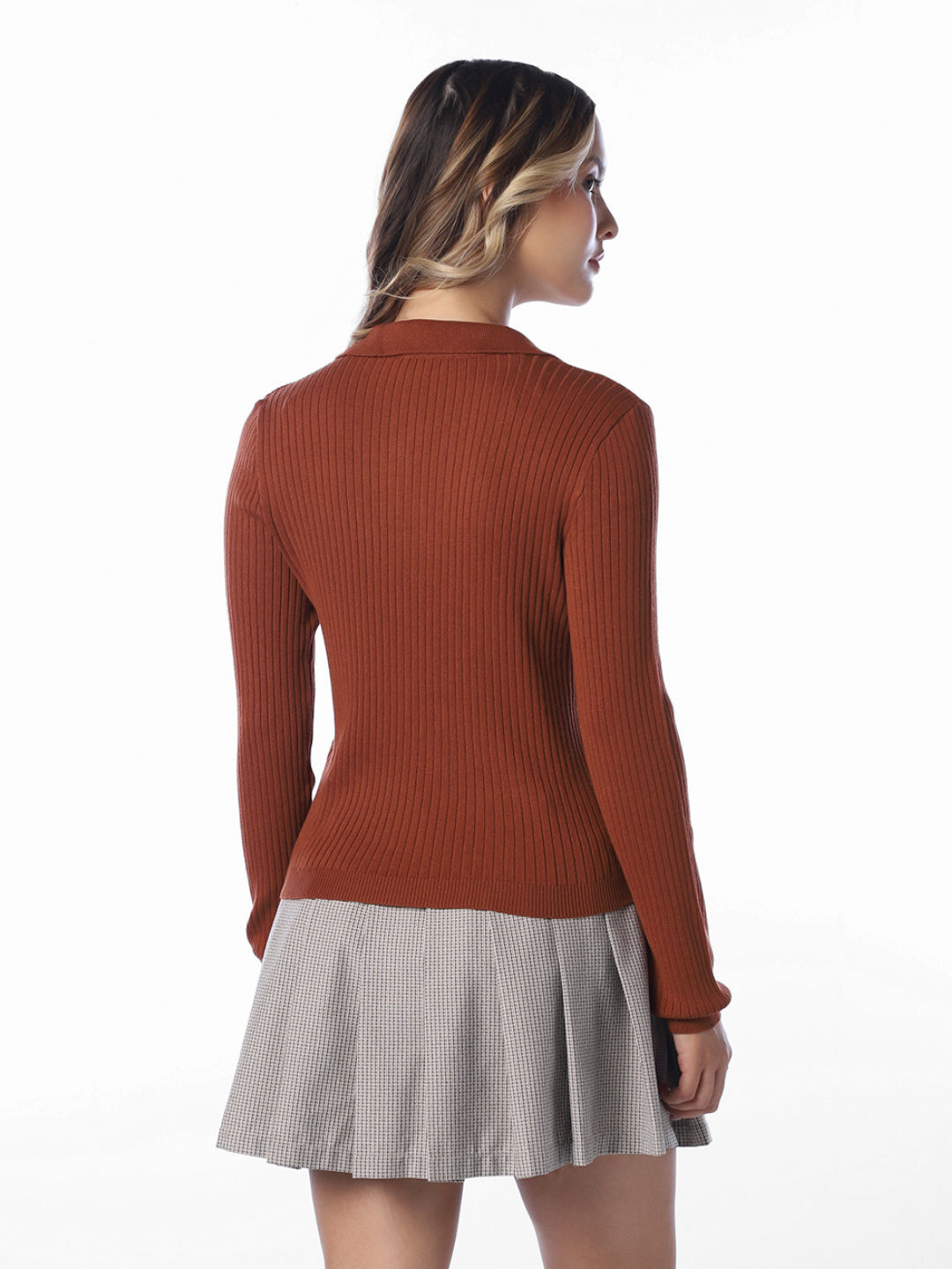 Brown Knitted Polo