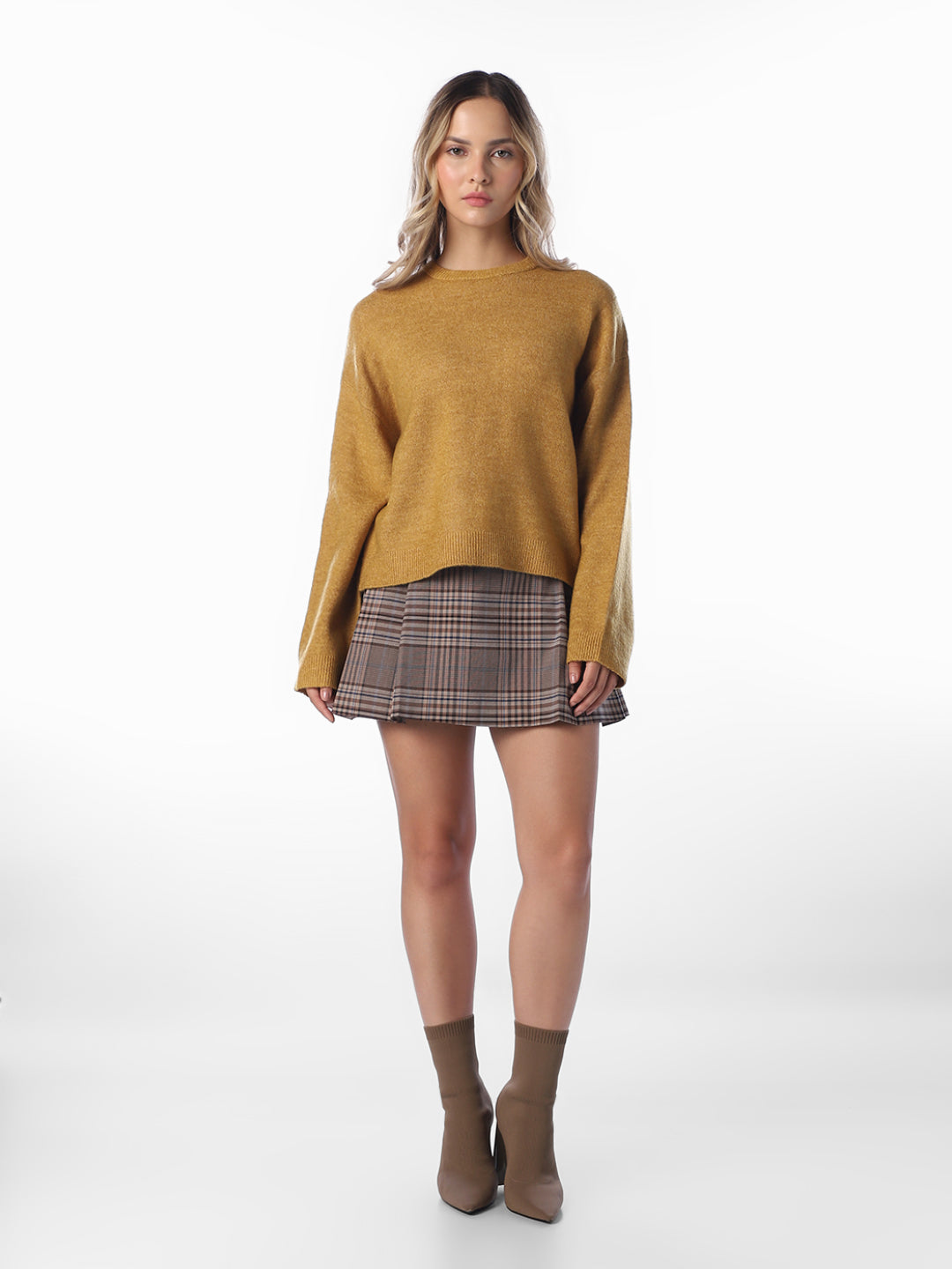 Brown O-Neck Pullover